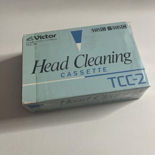 Victor VHS-C S-VHS-C Head Cleaning Cassette Tape TCC-2 Made In JAPAN NEW
