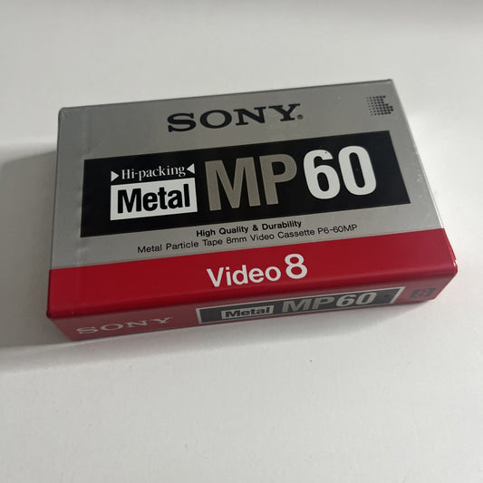Sony Metal MP60 High Resolution Video8 8mm 60 Min Cassette Tape JAPAN NEW Sealed