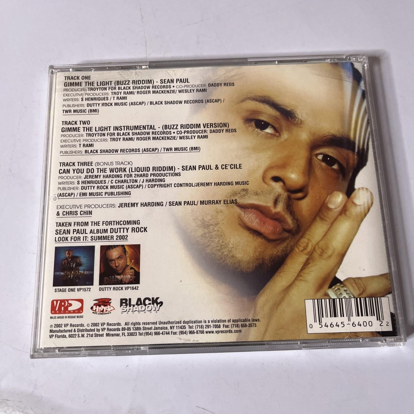 Sean Paul – Gimme The Light (CD, 2002) US VPCD6400