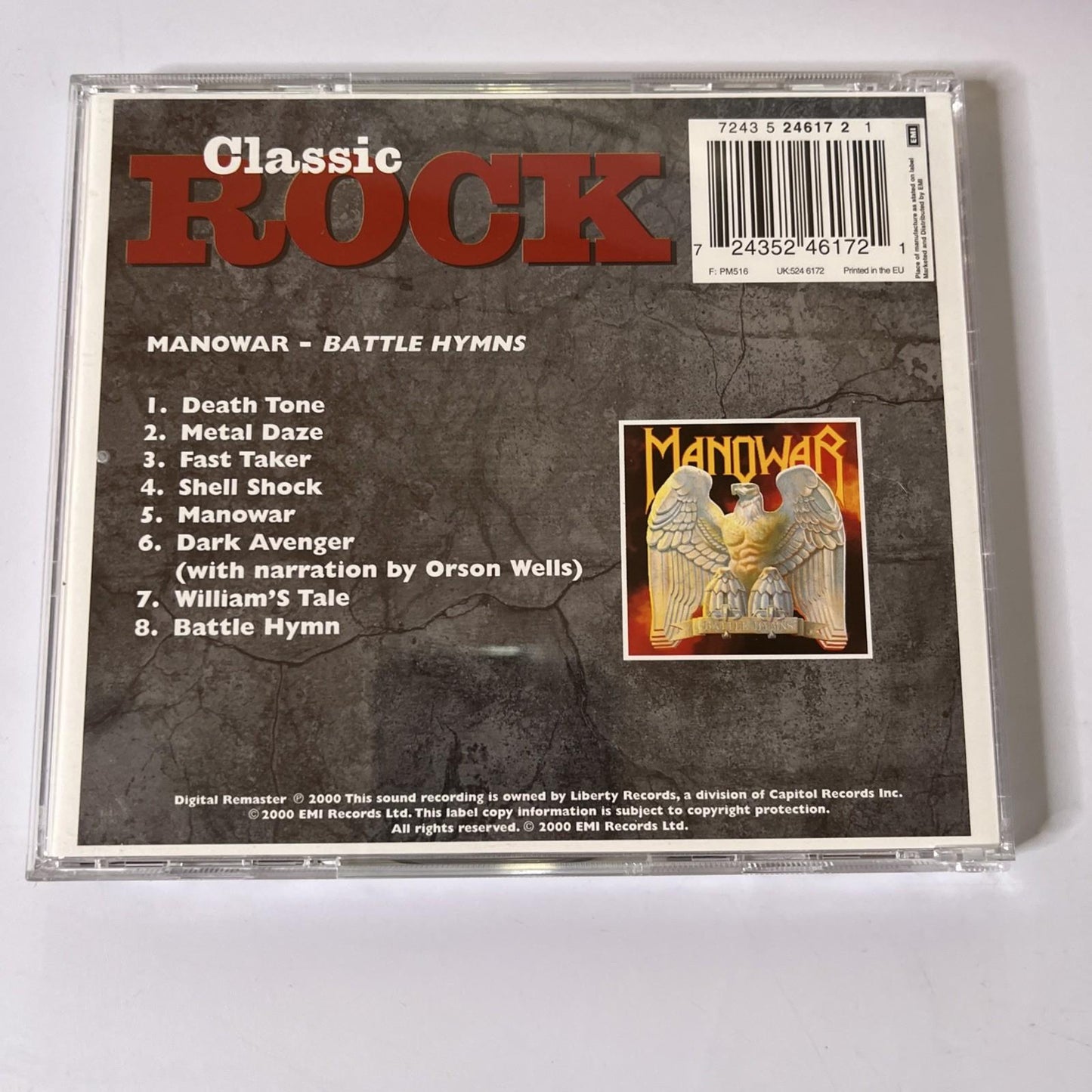 Manowar – Battle Hymns (CD, 2000) Europe 7243 5 24617 2 1