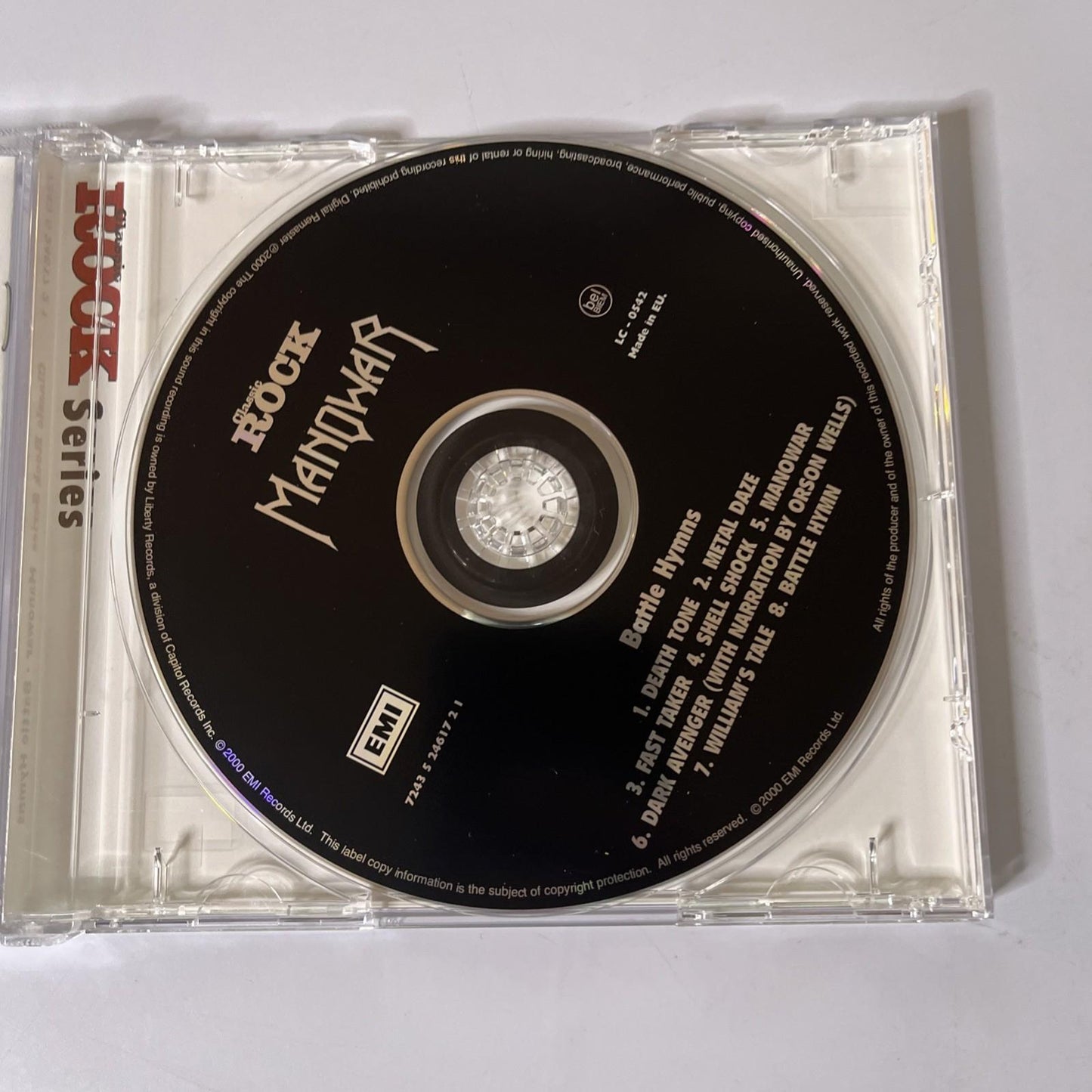 Manowar – Battle Hymns (CD, 2000) Europe 7243 5 24617 2 1