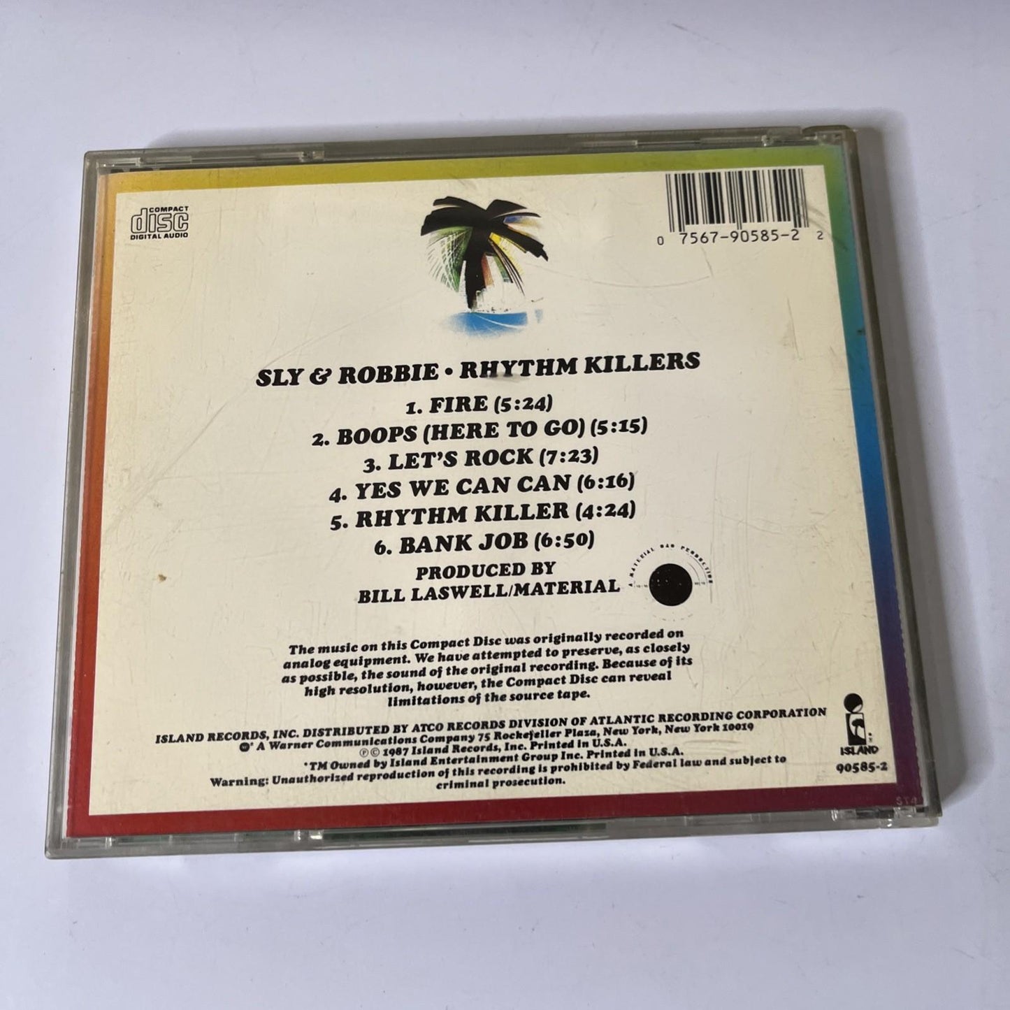 Sly & Robbie – Rhythm Killers (CD, 1987) US 90585-2