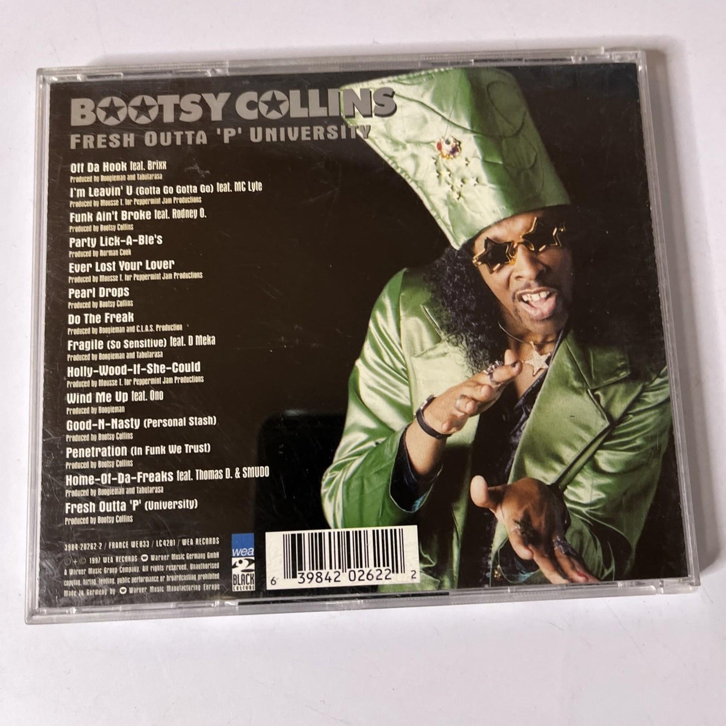Bootsy Collins – Fresh Outta 'P' University (CD, 1997) Europe 3984 20262-2