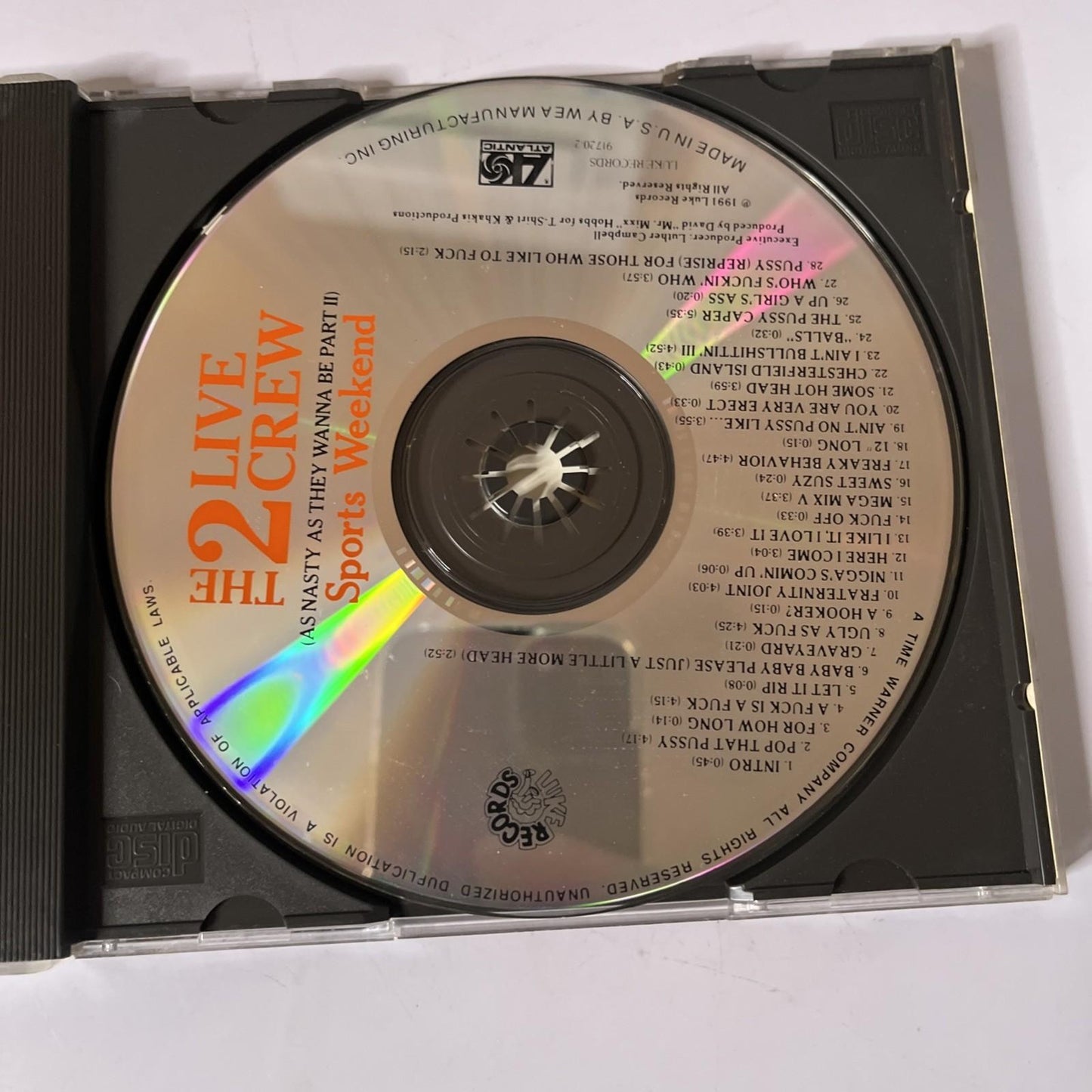 The 2 Live Crew – Sports Weekend (As Nasty As They Wanna Be Part II) (CD, 1991)