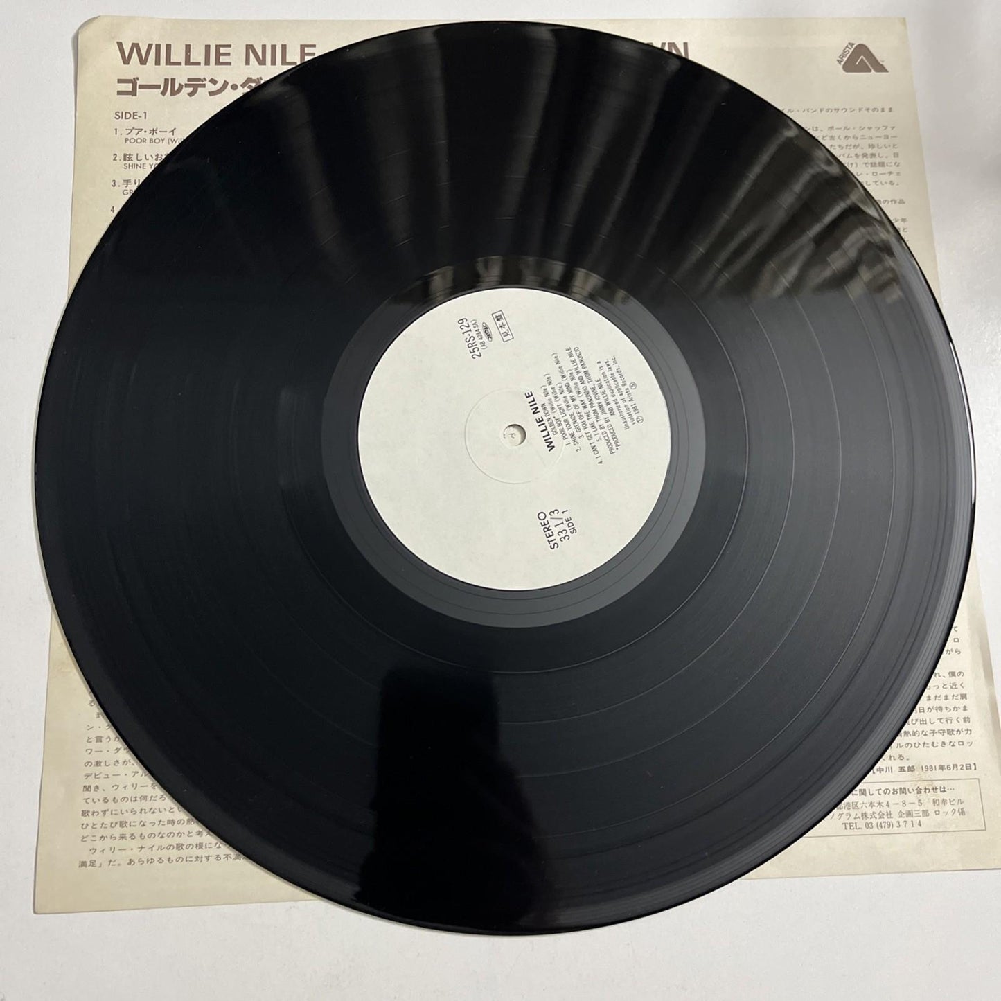 Willie Nile – Golden Down (Vinyl, 1981) Japan LP Promo 25RS-129