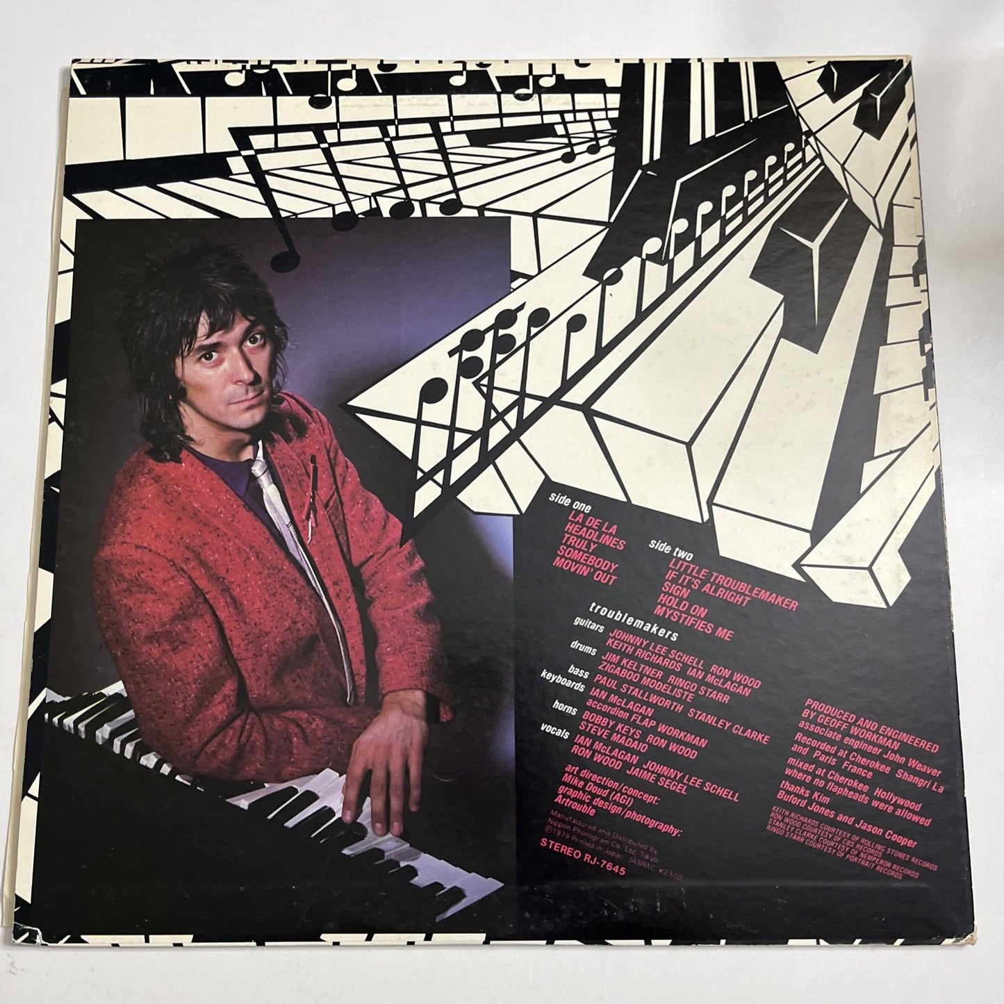 Ian McLagan – Troublemaker (Vinyl, 1980) Japan Promo RJ-7645