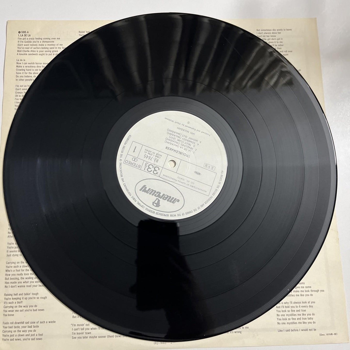 Ian McLagan – Troublemaker (Vinyl, 1980) Japan Promo RJ-7645