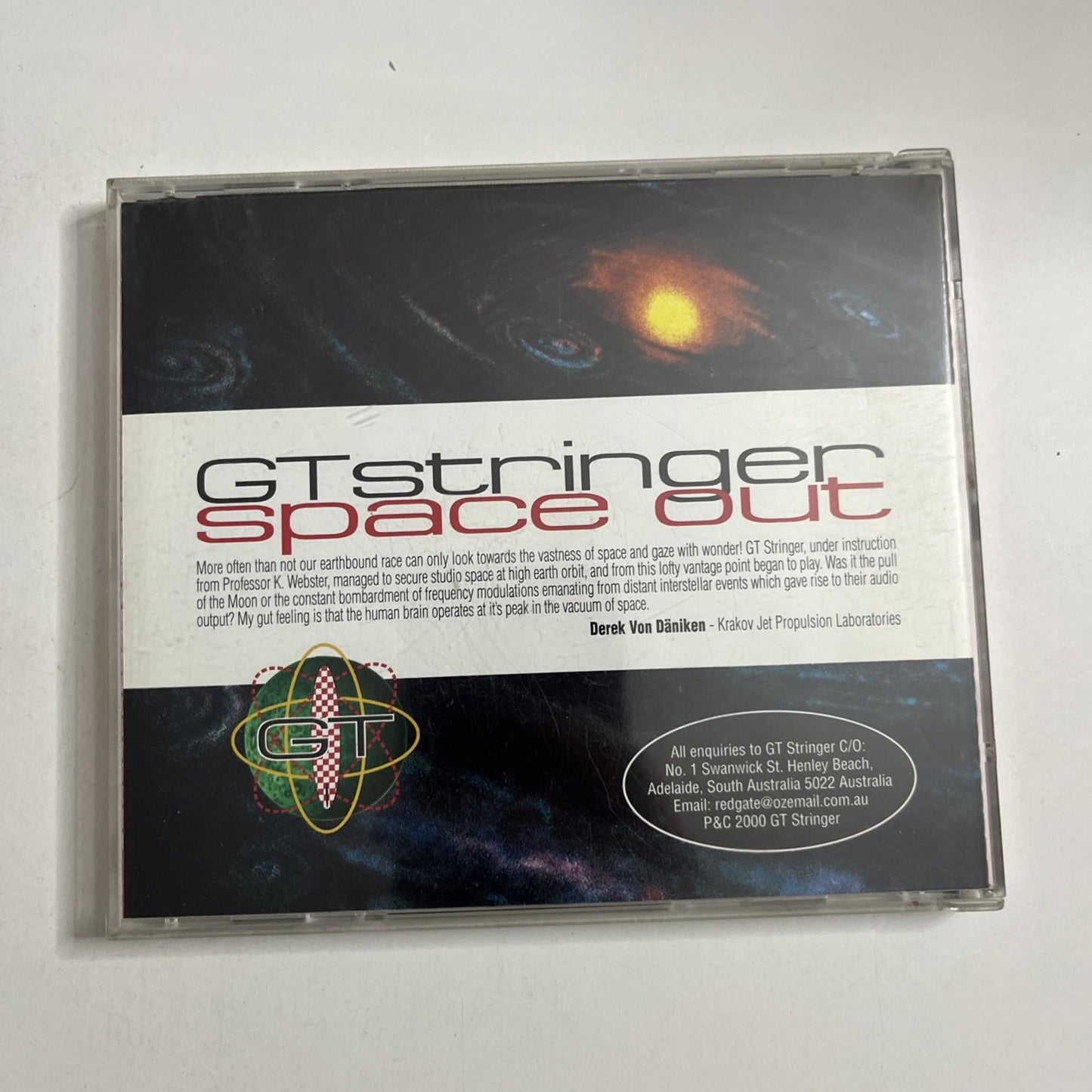 GT Stringer – Space Out (CD, 2000) Australia TREM 10/004