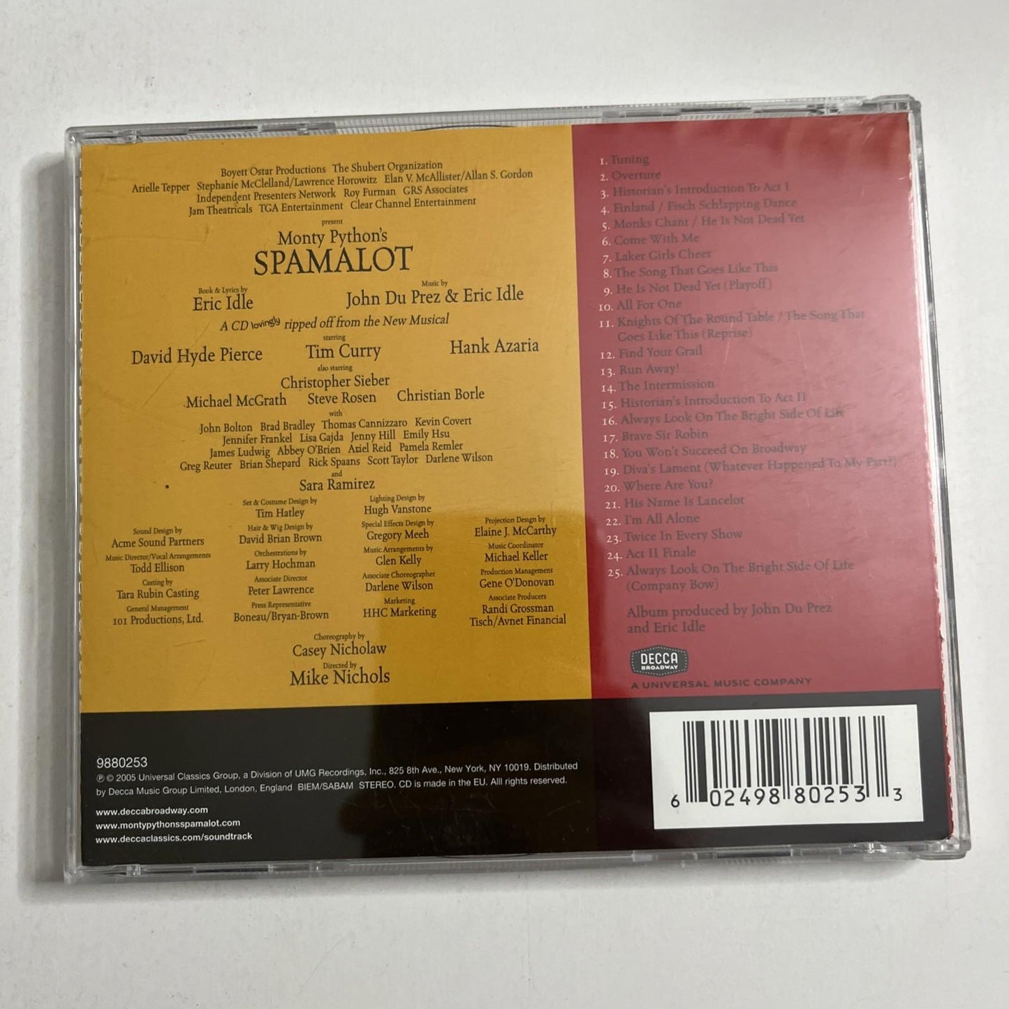 Monty Python's Spamalot (Original Broadway Cast Recording) (CD, 2005)