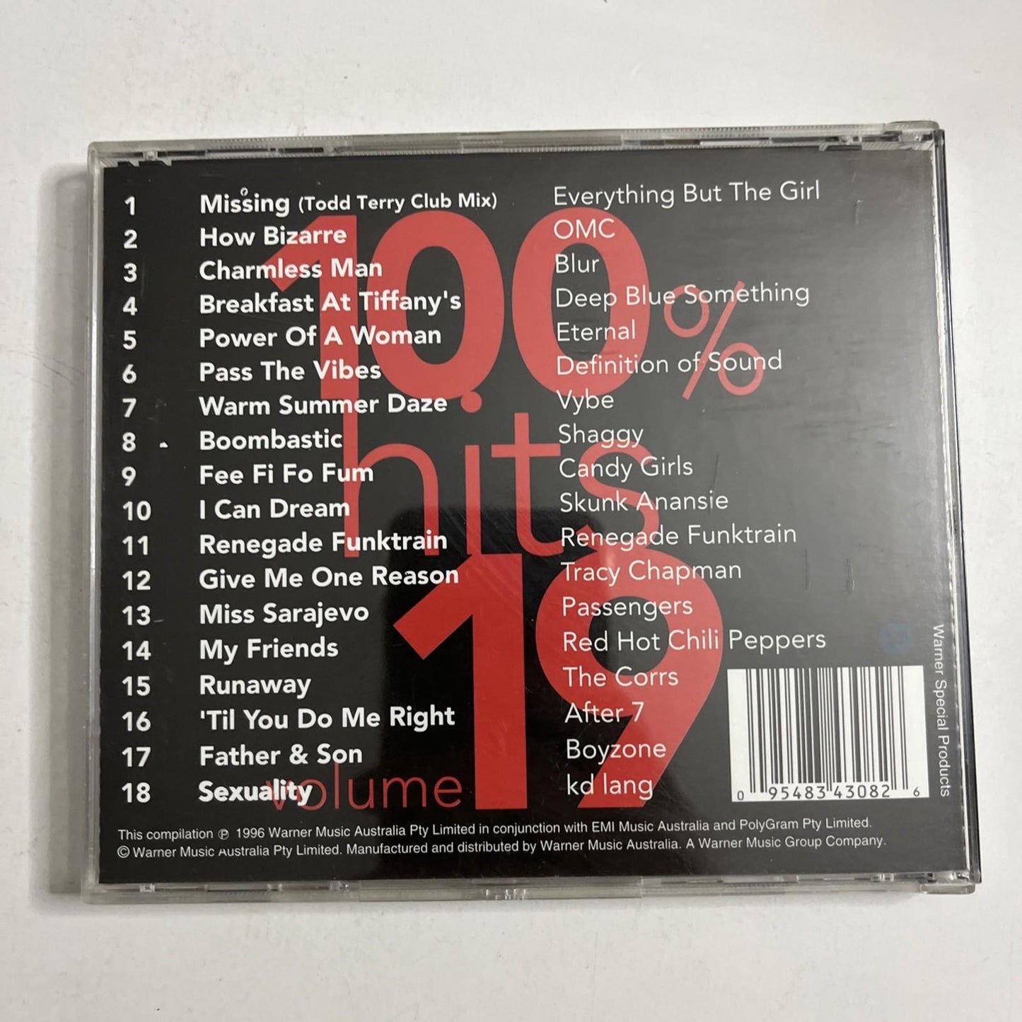 Various – 100% Hits Volume 19 (CD, 1996) Australia 9548343082