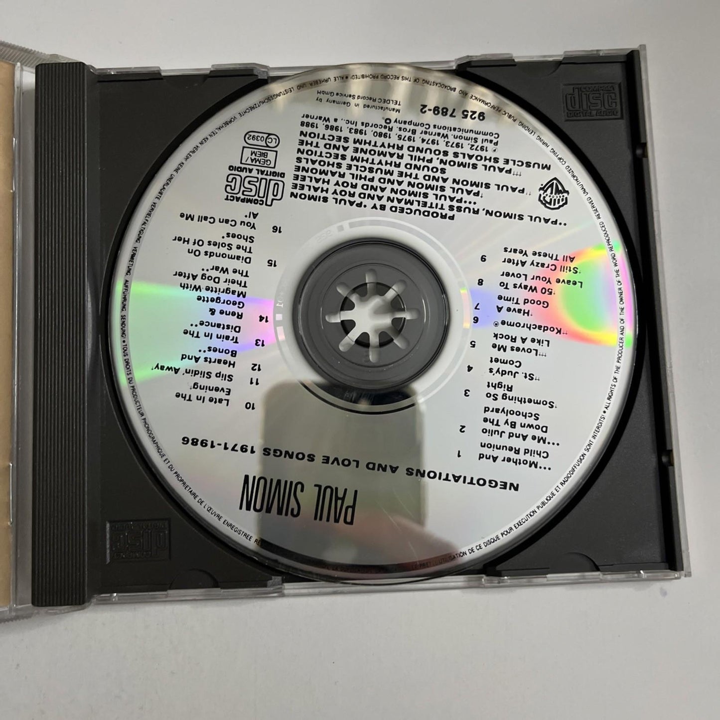 Paul Simon – Negotiations And Love Songs (1971-1986) (CD, 1988) Europe -2