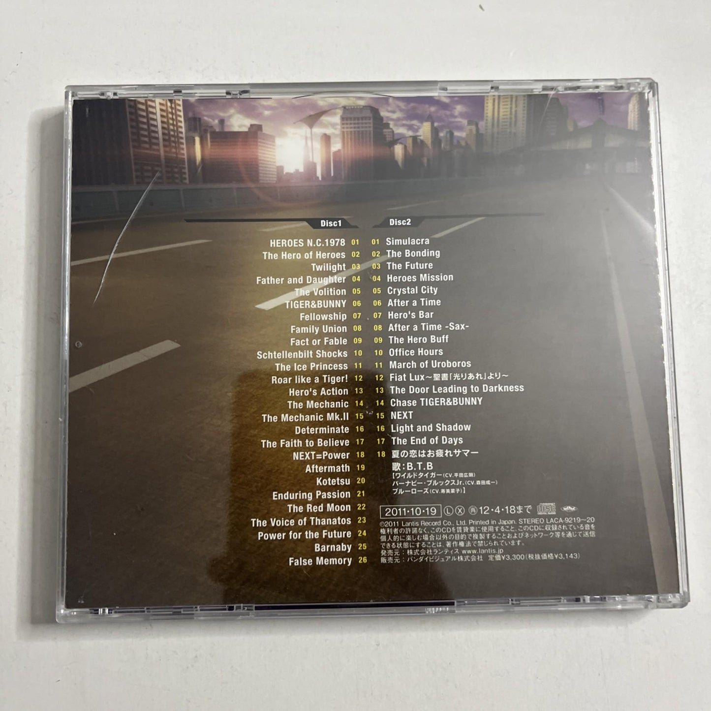 TV Animation Tiger & Bunny Original Soundtrack Anime (CD, 2011) 2-Disc Japan Obi