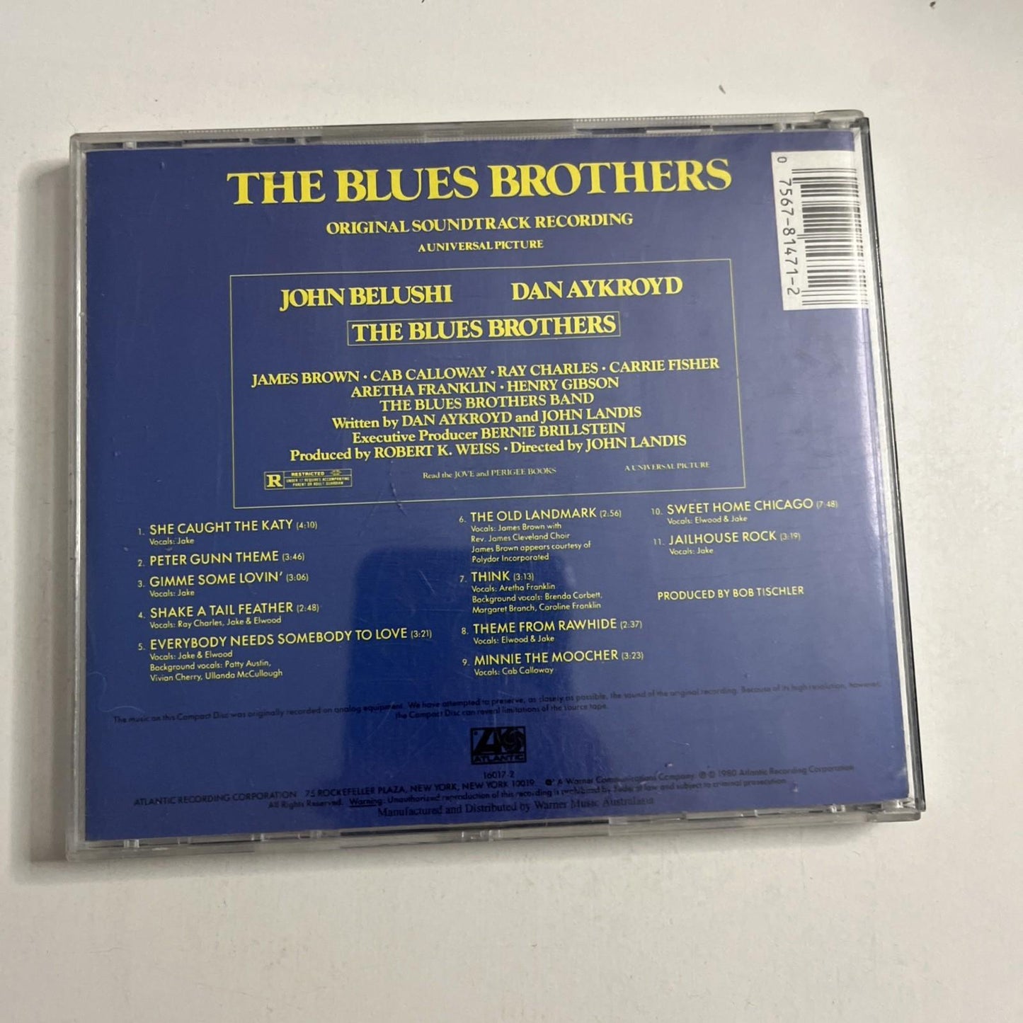 The Blues Brothers (Original Soundtrack Recording) (CD, 1986) Australia