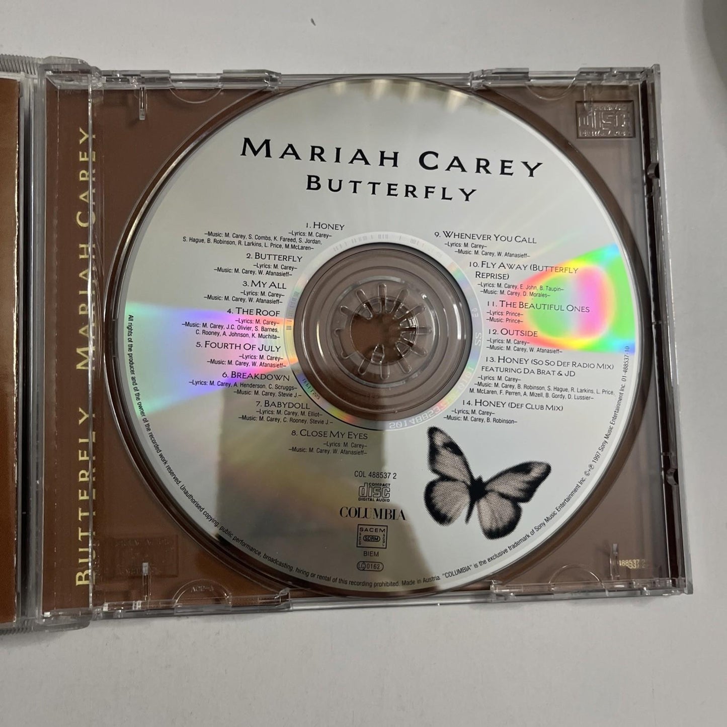 Mariah Carey – Butterfly (CD, 1997) Australia 488537 2