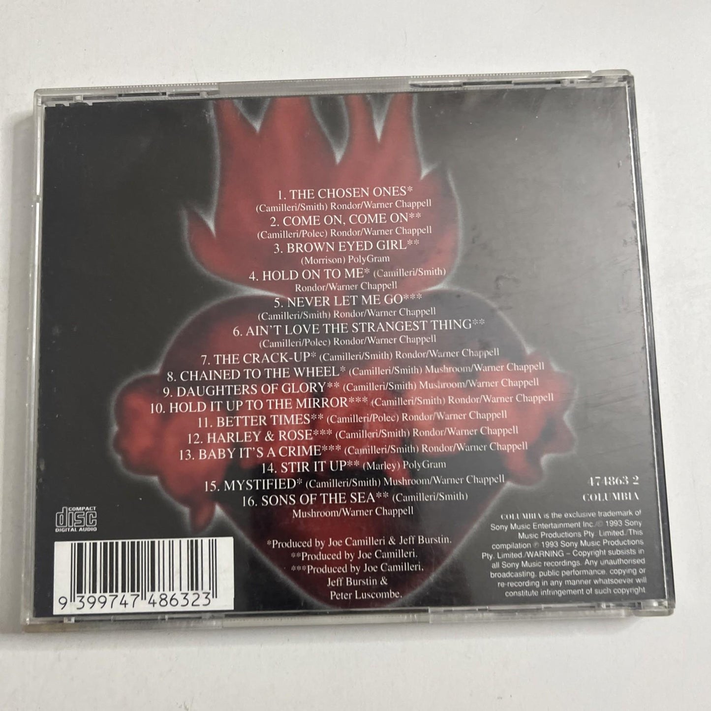 The Black Sorrows – The Chosen Ones (CD, 1993) Australia Signed Ticket 474863 2