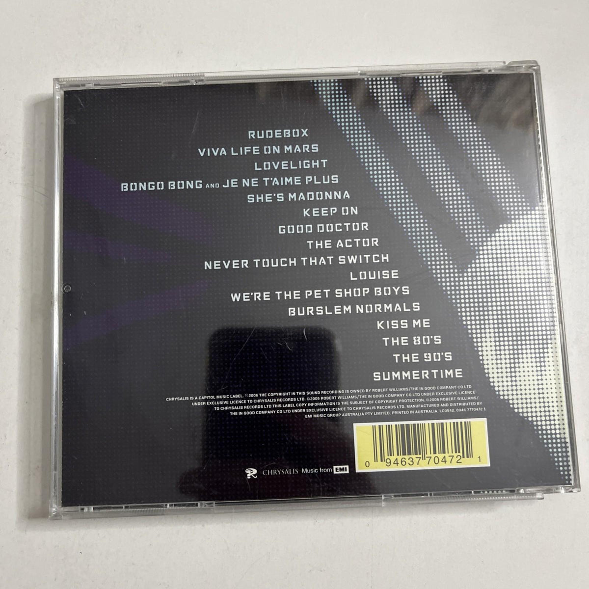 Single Rudebox Rojo Robbie Williams – Rudebox (CD, 2006) Australia 0946 3770472 1 – Retro Unit