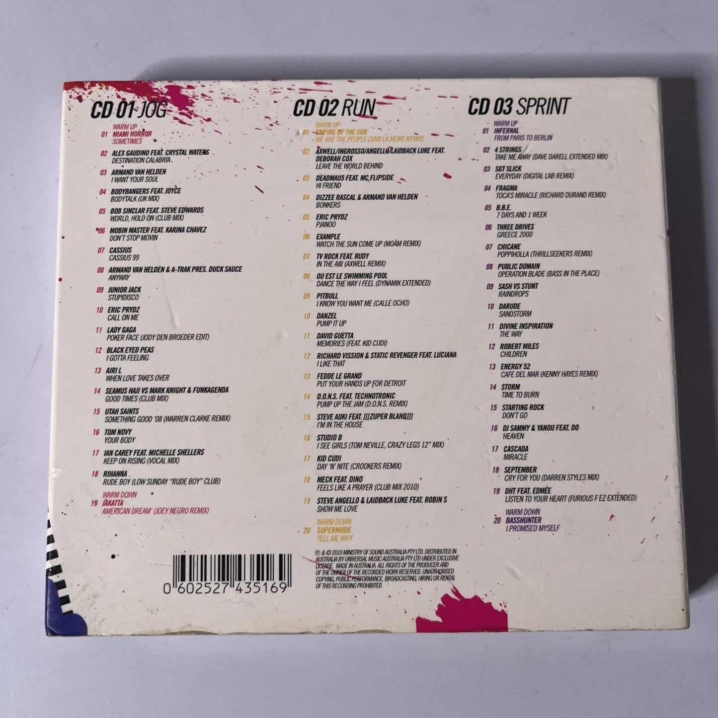 Various – Running Trax (CD, 2010) Australia 3-Discs Digipak MOSA116