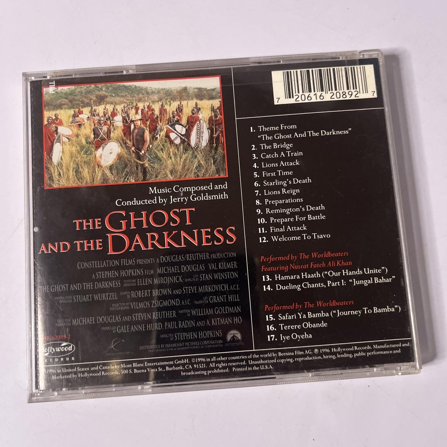 Jerry Goldsmith – The Ghost And The Darkness (CD, 1996) US HR-62089-2