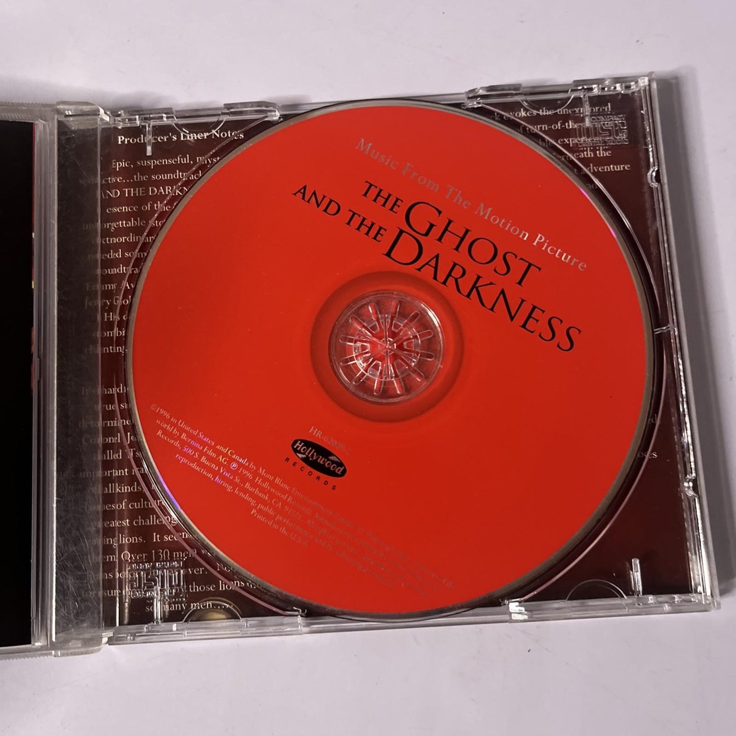 Jerry Goldsmith – The Ghost And The Darkness (CD, 1996) US HR-62089-2