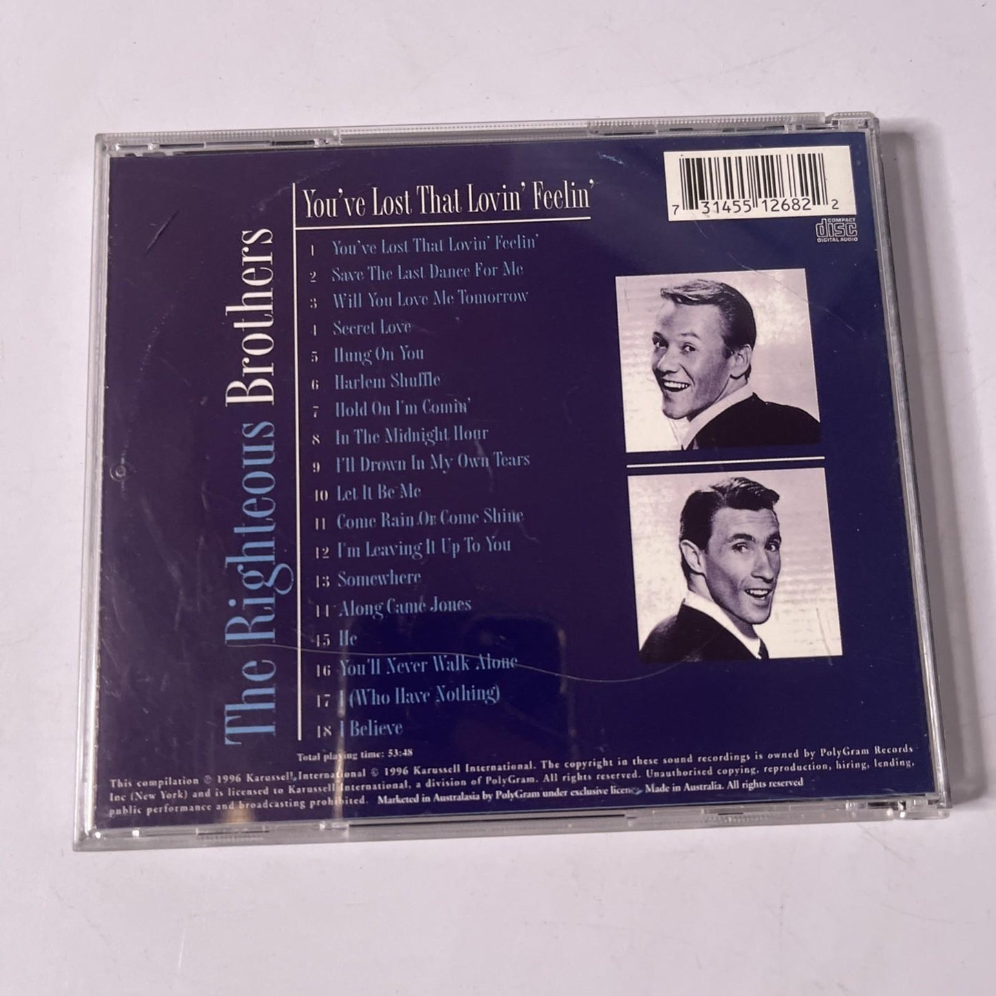 The Righteous Brothers – You've Lost That Lovin' Feelin' (CD, 1996)