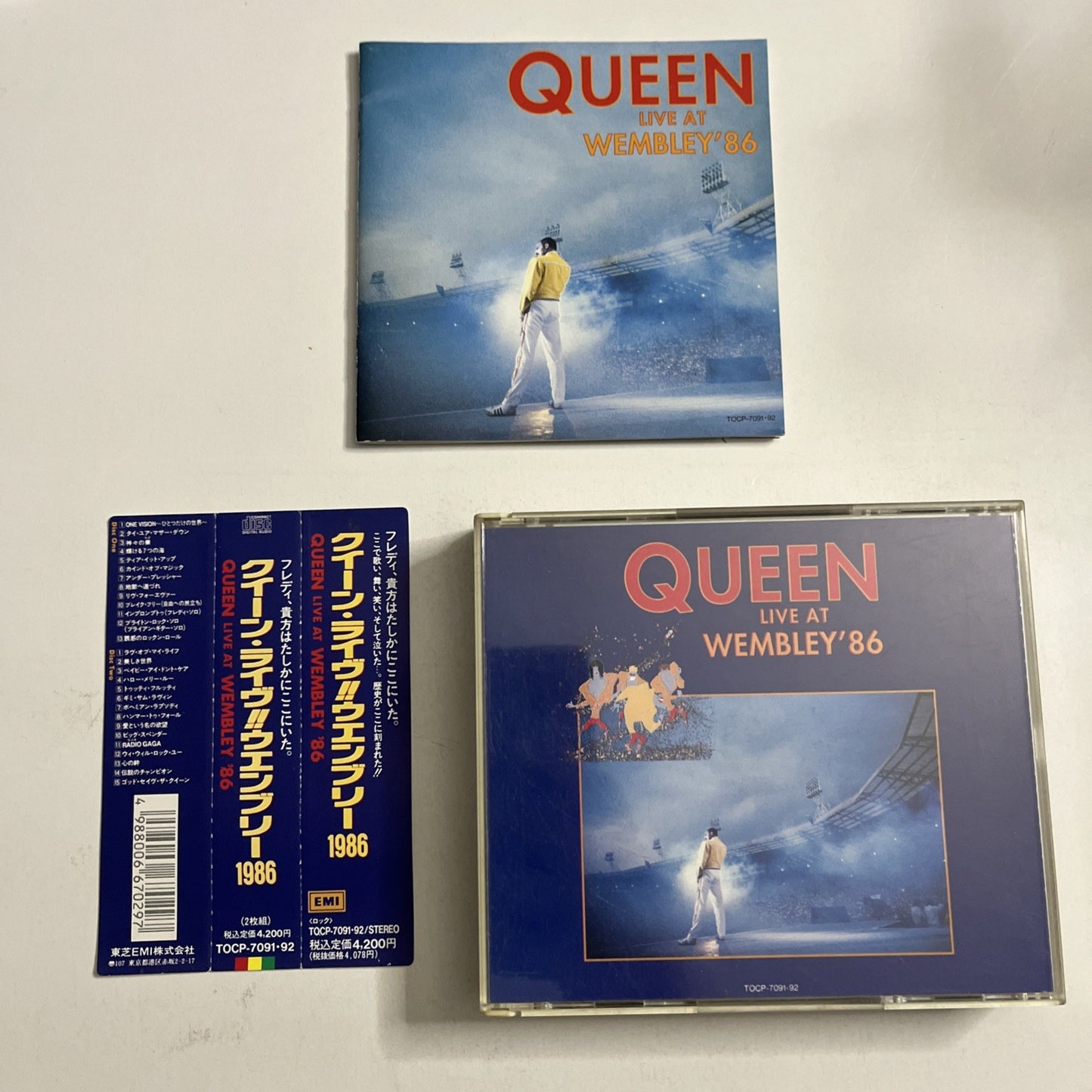 Queen – Live At Wembley '86 (CD, 1992) Japan Obi 2-Discs TOCP-7091-92