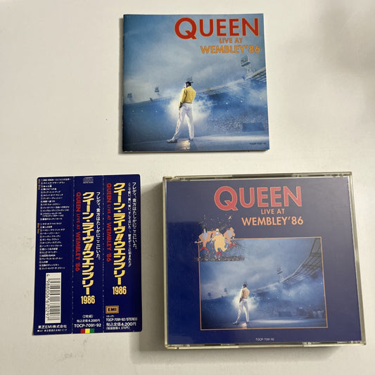 Queen – Live At Wembley '86 (CD, 1992) Japan Obi 2-Discs TOCP-7091-92