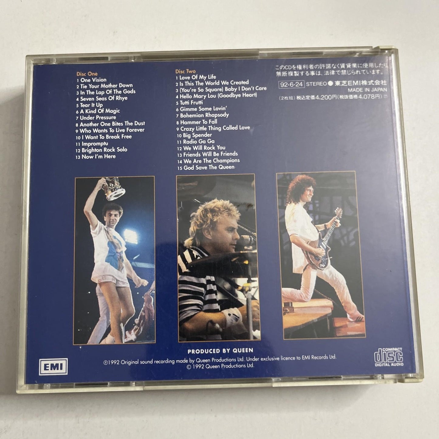 Queen – Live At Wembley '86 (CD, 1992) Japan Obi 2-Discs TOCP-7091-92