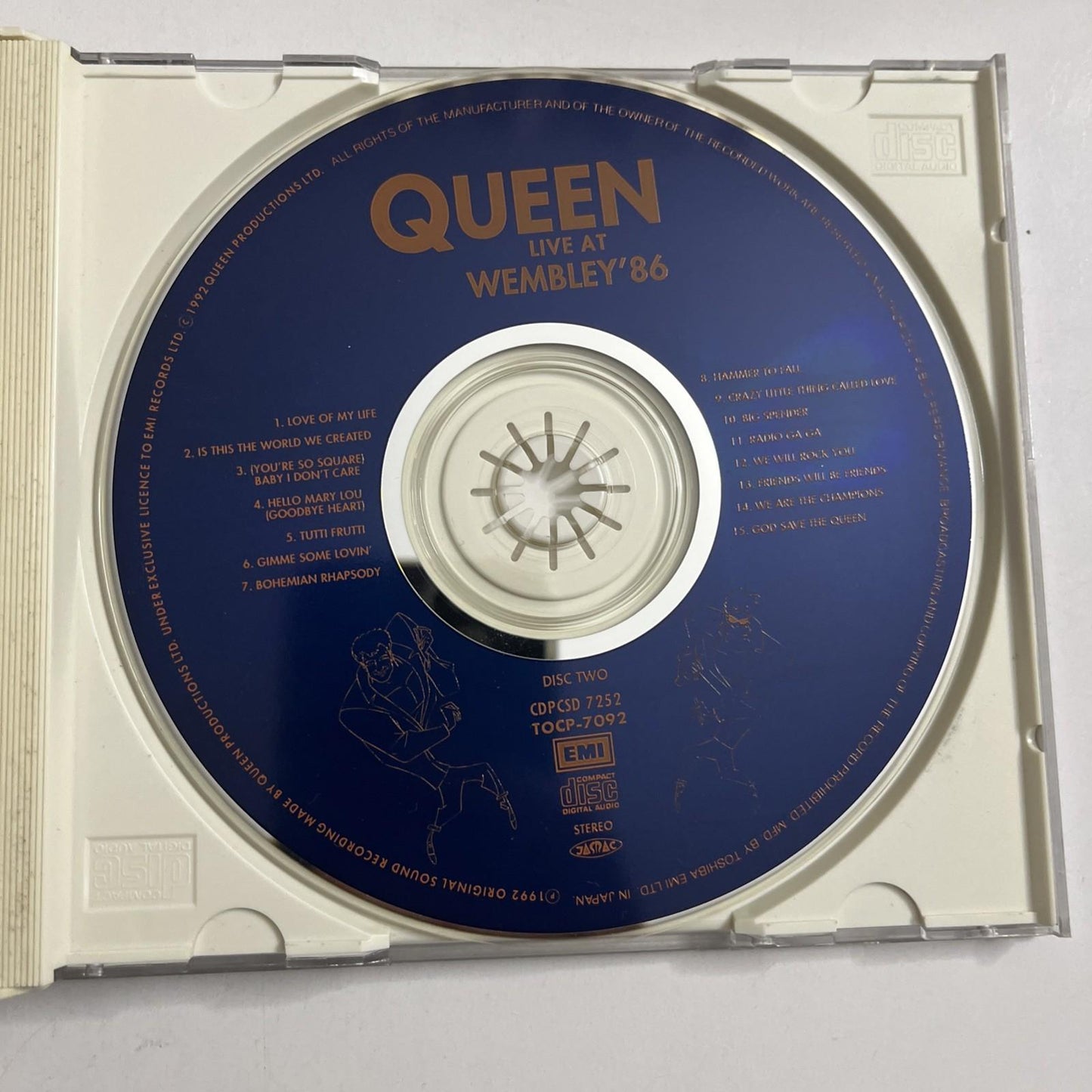 Queen – Live At Wembley '86 (CD, 1992) Japan Obi 2-Discs TOCP-7091-92