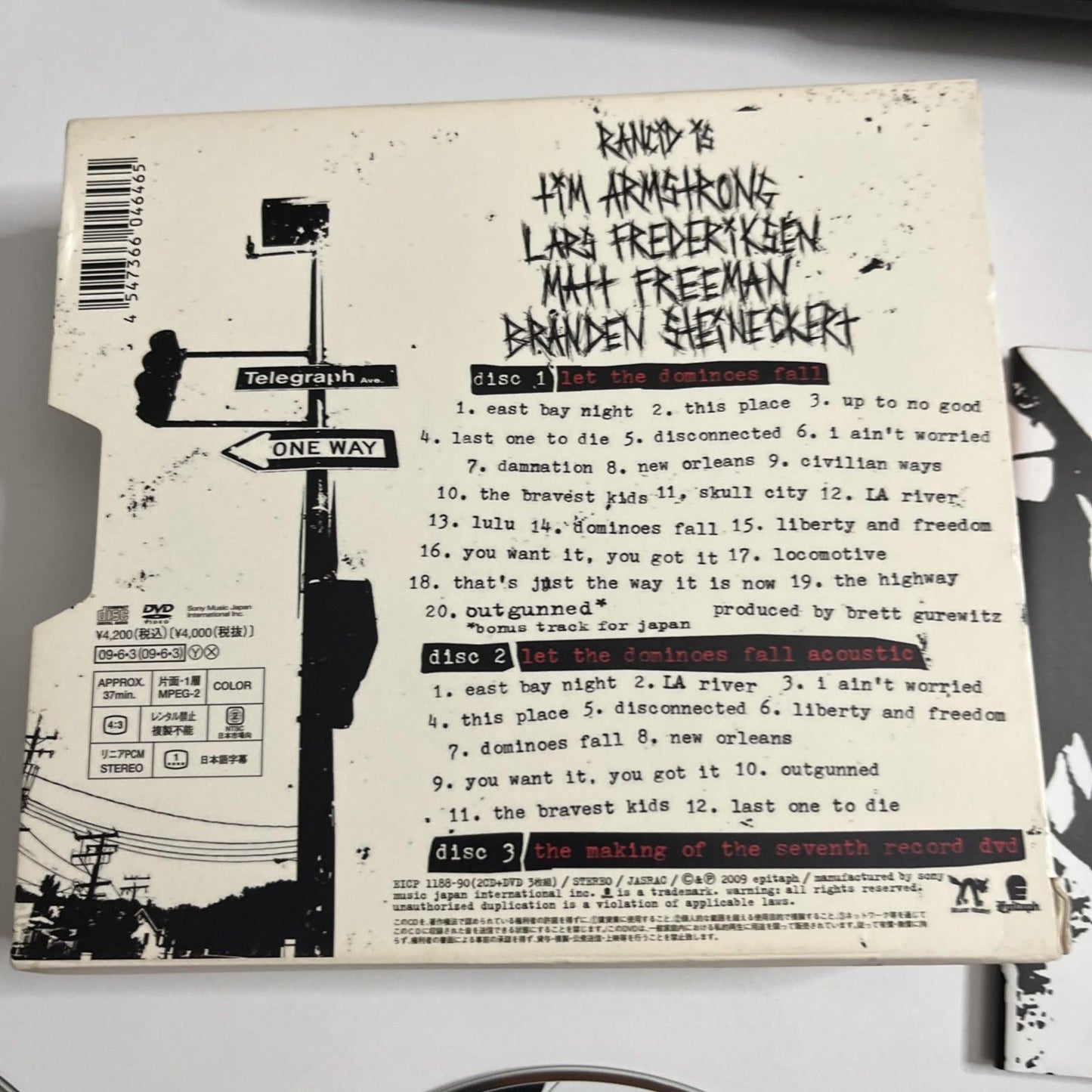 Rancid – Let The Dominoes Fall (CD + DVD, 2009) Japan Obi 3-Disc EICP-1188-90