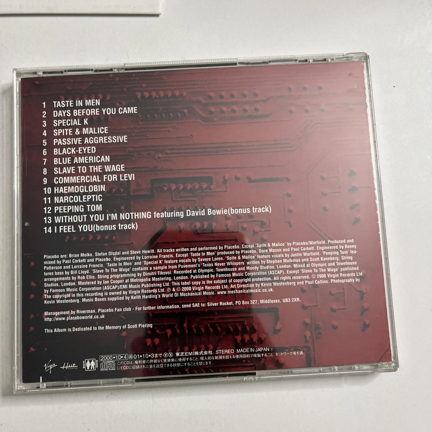 Placebo – Black Market Music (CD, 2000) Japan Obi VJCP-68242