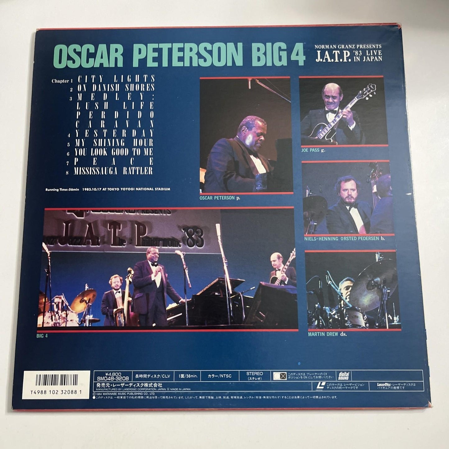 The Oscar Peterson Big 4 – J.A.T.P. '83 Live In Japan (Laserdisc LD, 1987) NTSC
