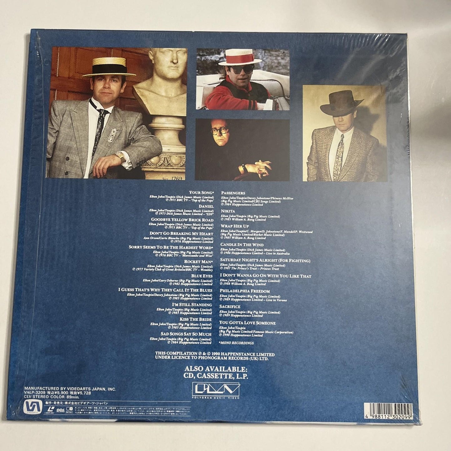 Elton John – The Very Best Of Elton John (Laserdisc, 1990) Japan NTSC VALP-3209