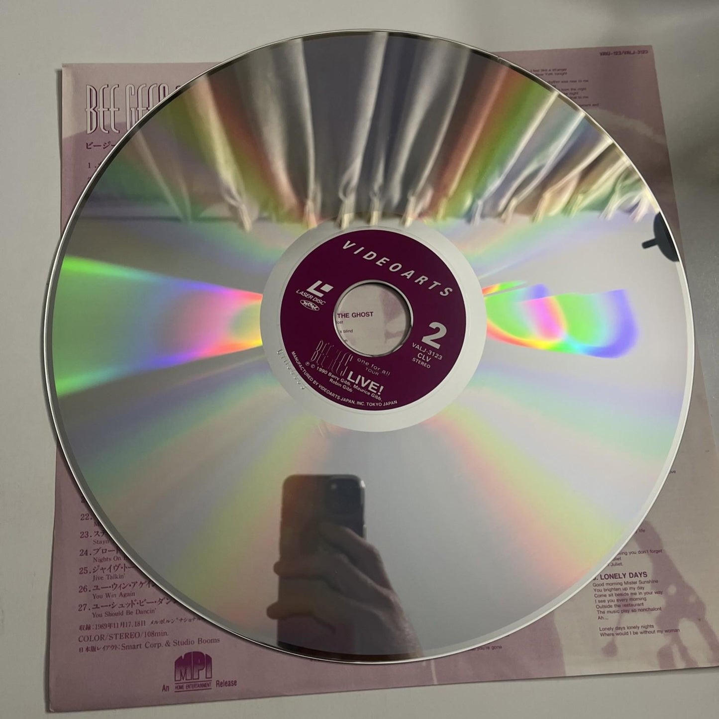 Bee Gees – One For All Tour Live! (Laserdisc LD, 1990) Japan NTSC VALJ-3123