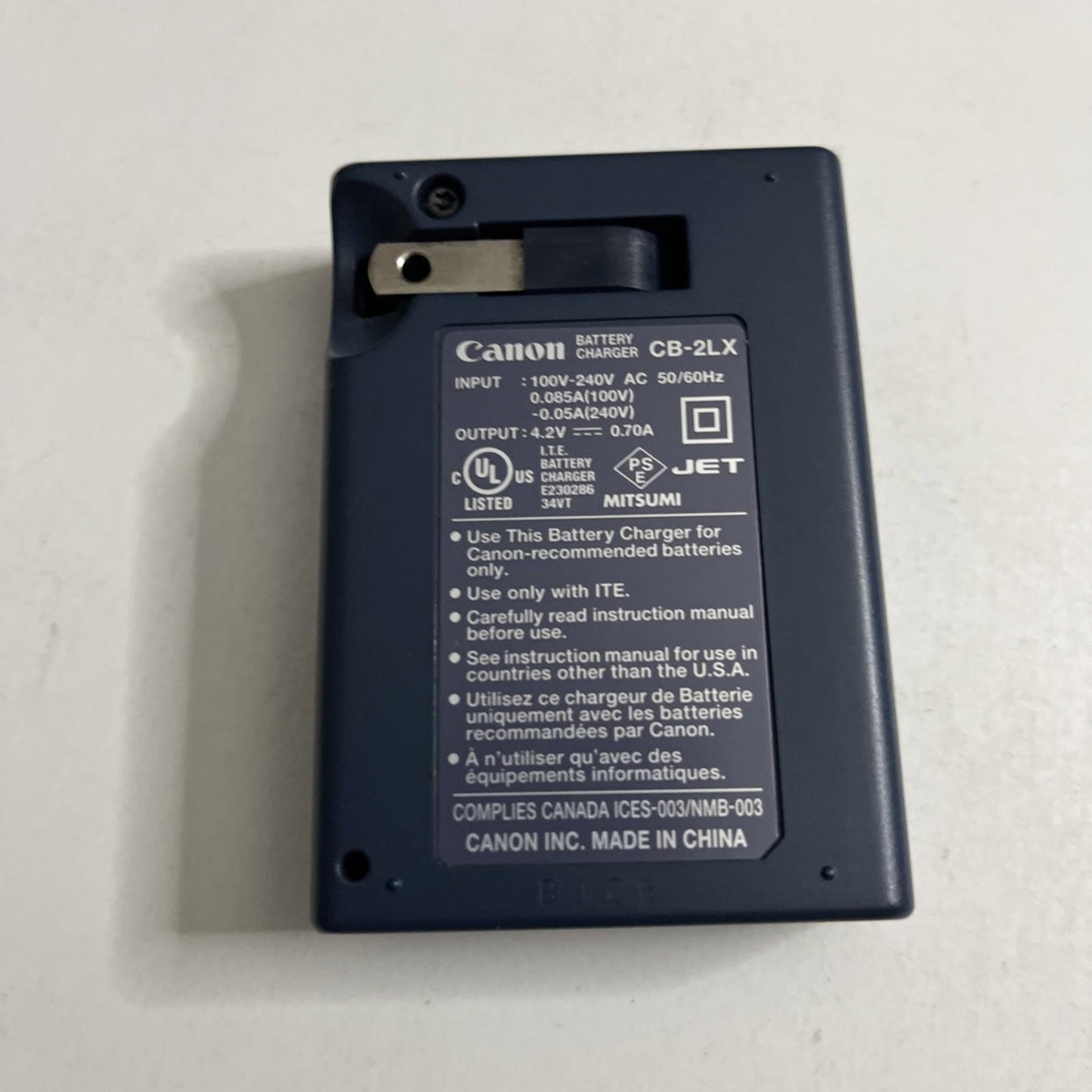 Genuine Canon CB-2LX Camera Battery Charger For NB-5L Battery
