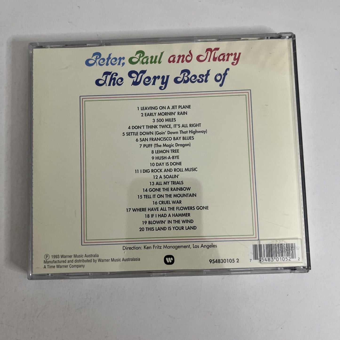 Peter, Paul & Mary – The Very Best Of Peter, Paul And Mary (CD, 1993)