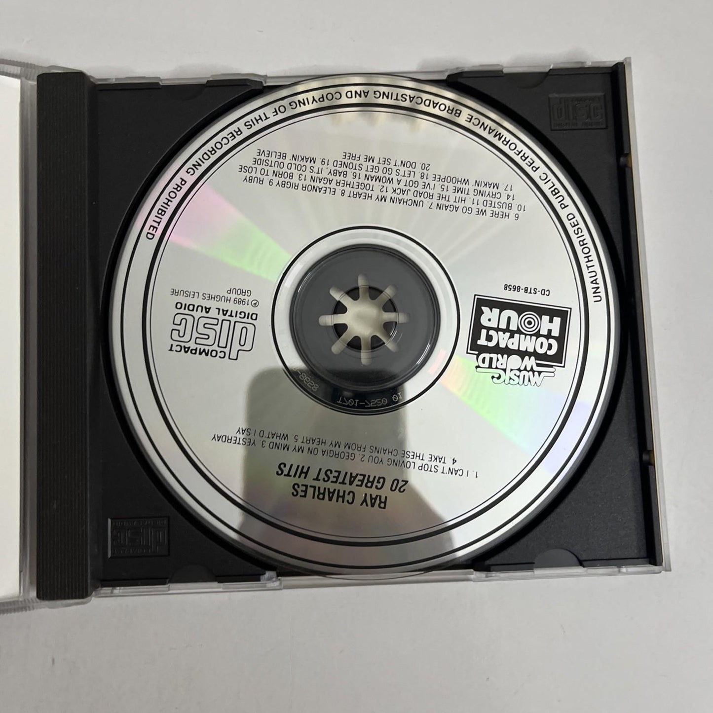 Ray Charles – 20 Greatest Hits (CD, 1989) Australia CD-STB-8658