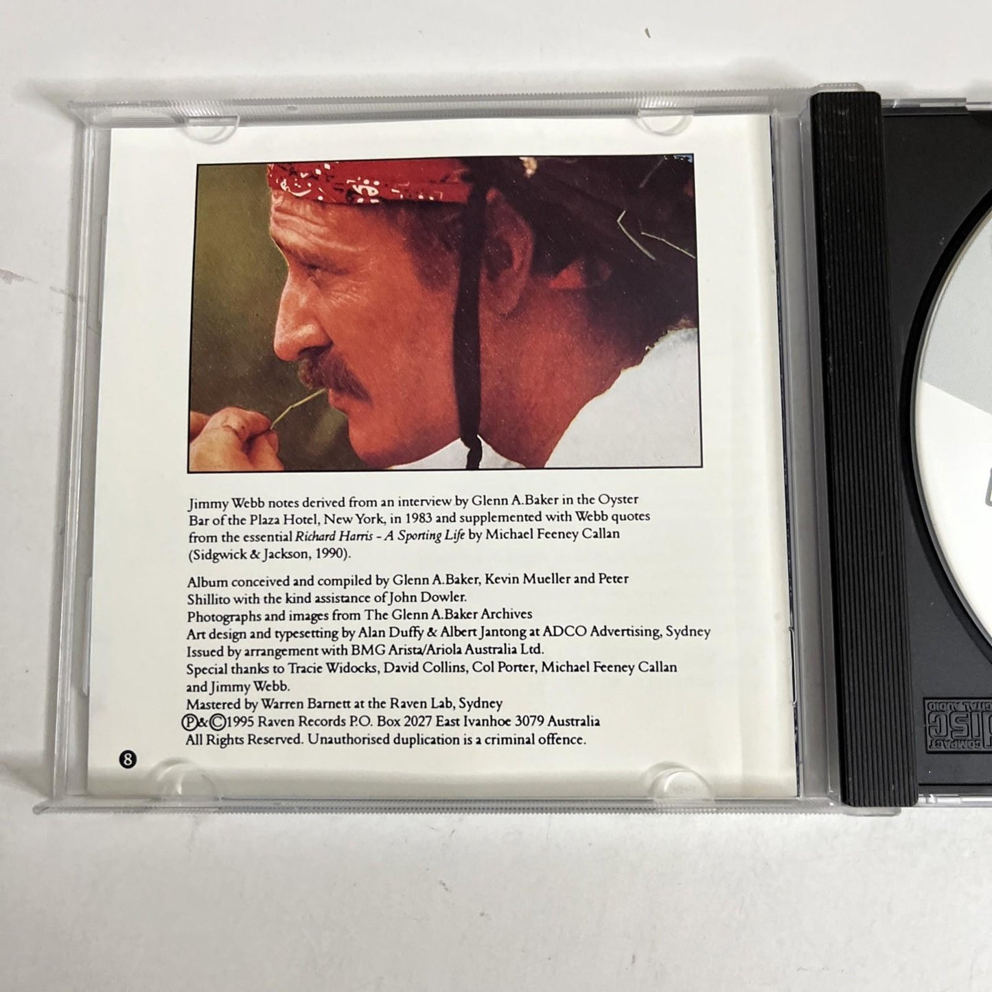 Richard Harris – The Webb Sessions 1968-1969 (CD, 1995) Australia RVCD-52