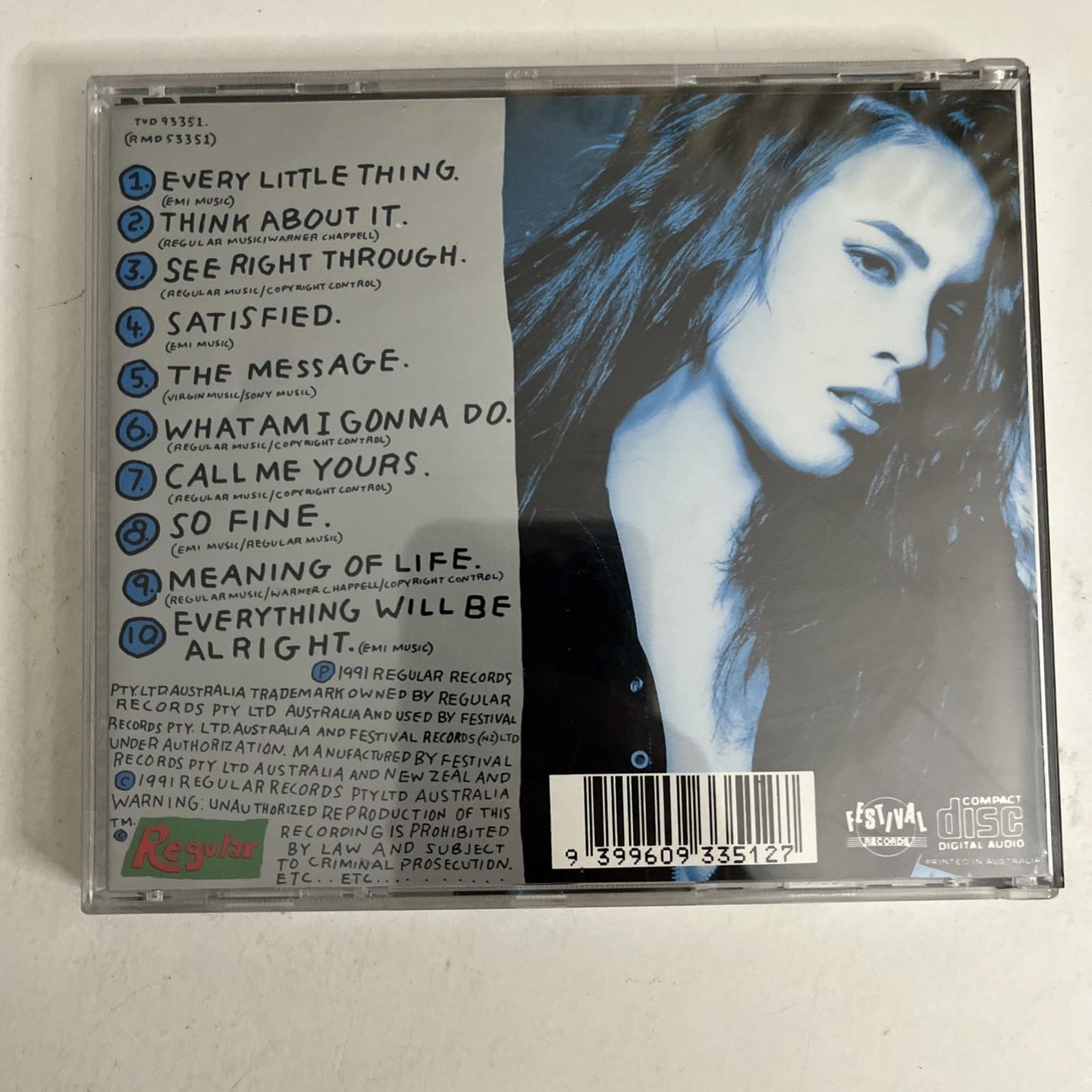 Kate Ceberano – Think About It (CD, 1991) Australia & New Zealand TVD 93351