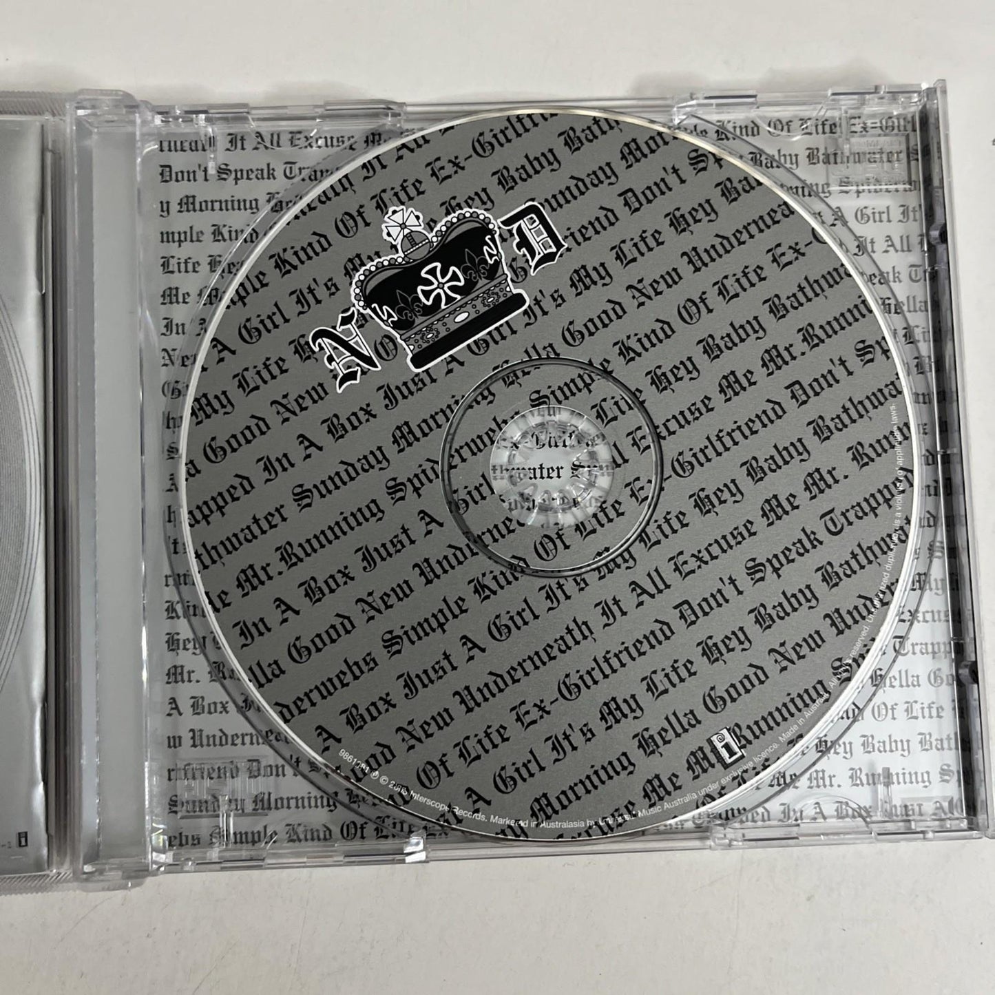 No Doubt – The Singles 1992 - 2003 (CD, 2003) Australasia 9861381