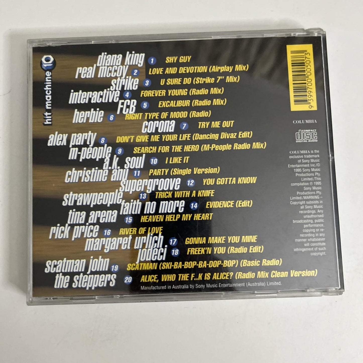 Various – Hit Machine 10 (CD, 1995) Australia 481339 2