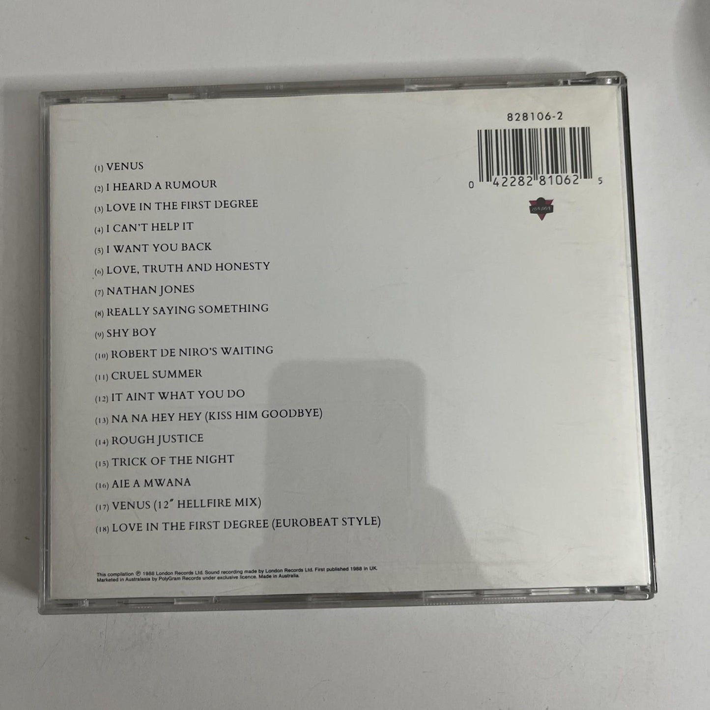 Bananarama – The Greatest Hits Collection (CD, 1988) Australasia 828106-2