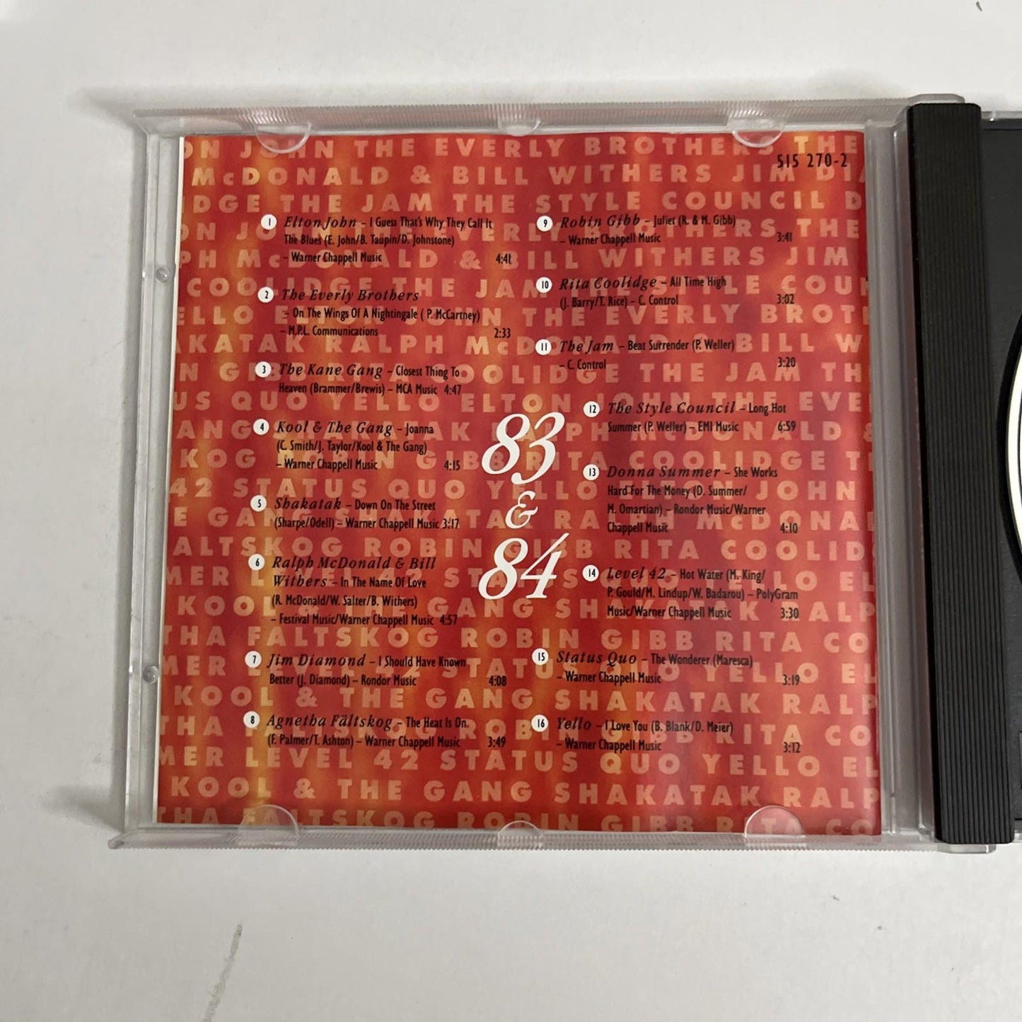 Various – Hits Of 83 & 84 (CD, 1992) Australasia 515 270-2