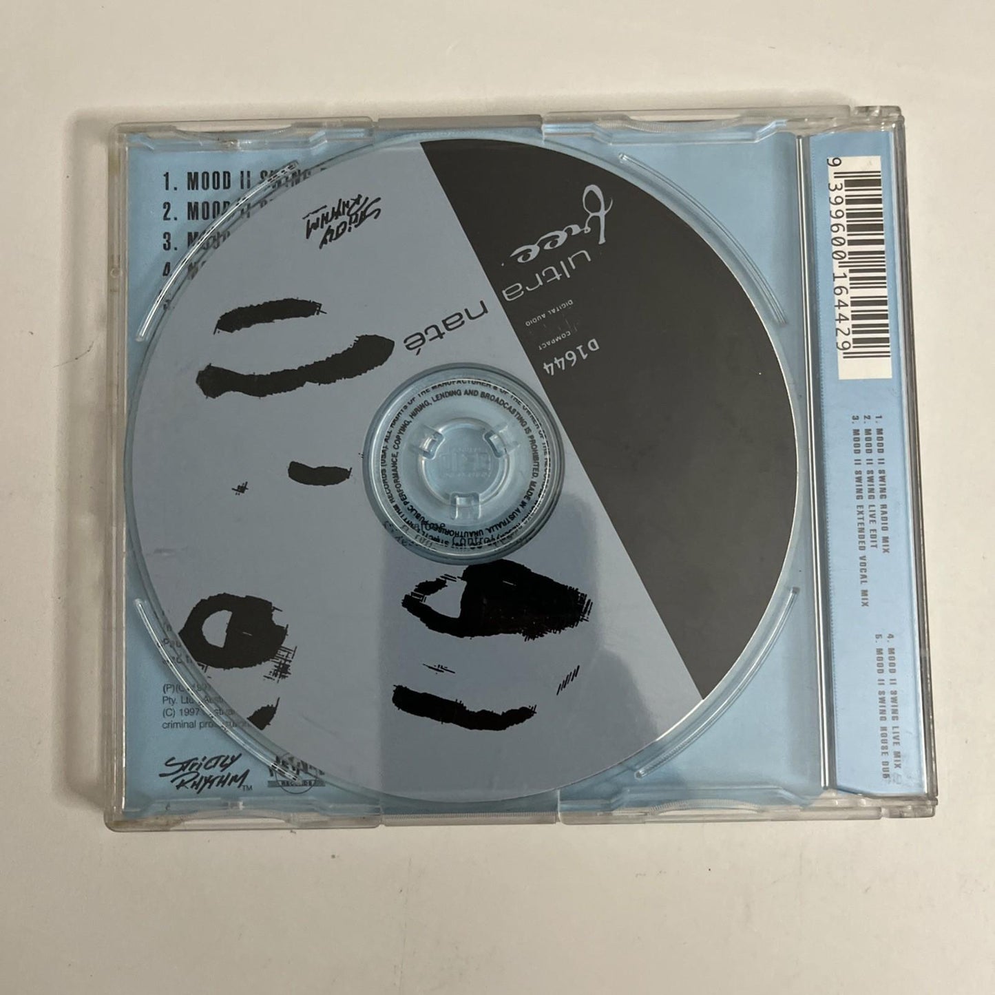 Ultra Naté – Free (The Mood II Swing) (CD, 1997) Australia D1644