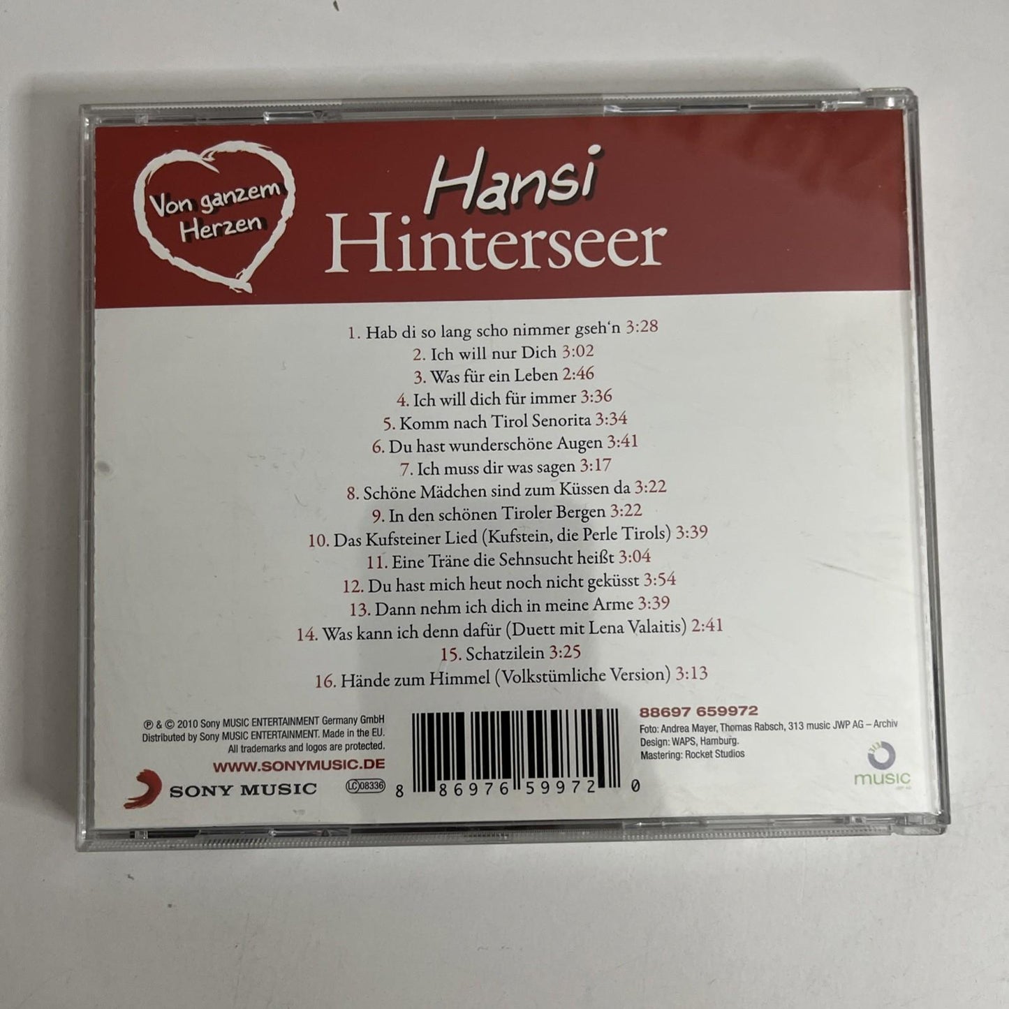 Hansi Hinterseer – Von Ganzem Herzen (CD, 2010) Europe 88697 659972