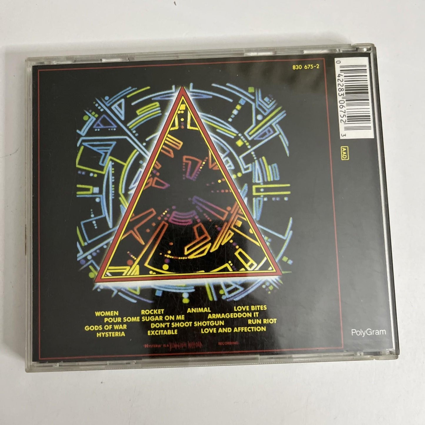 Def Leppard – Hysteria (CD, 1987) Australasia 830 675-2