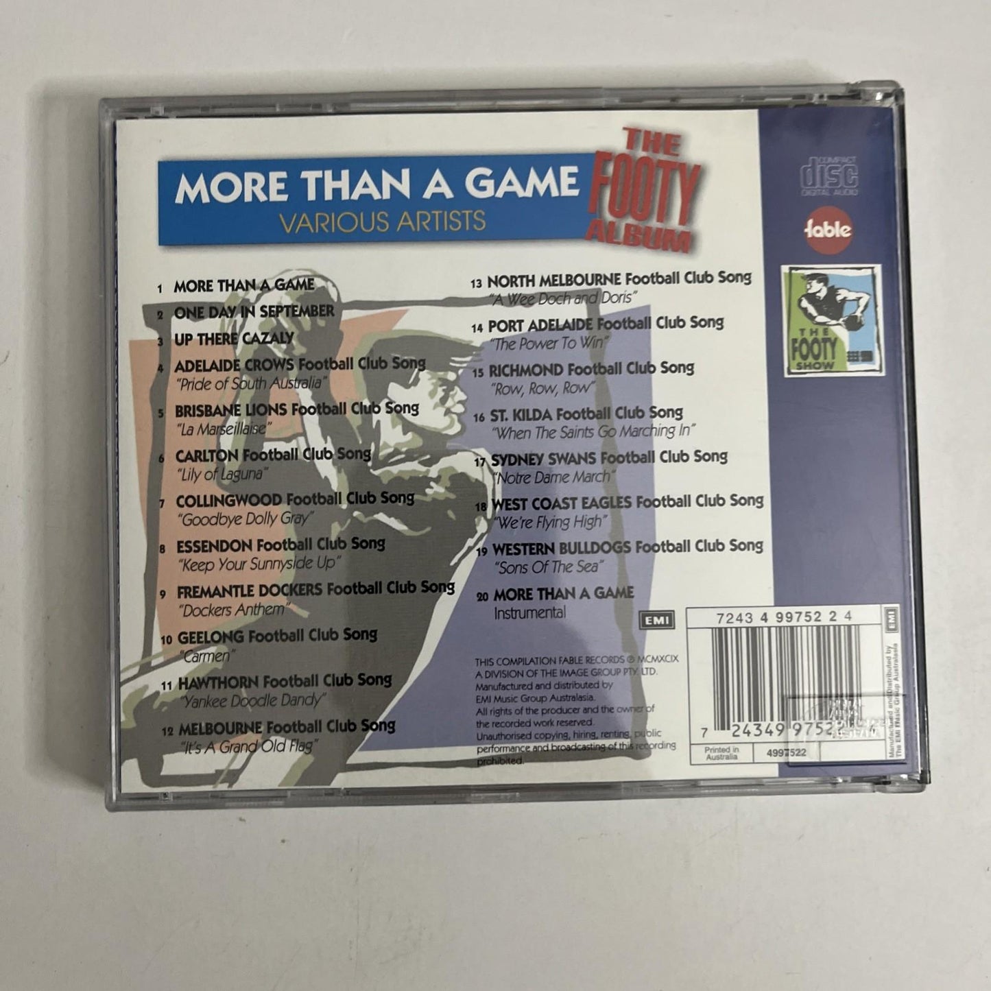 More Than A Game -The Footy Album (CD, 1997) Australia 7243 8 59120 2 3