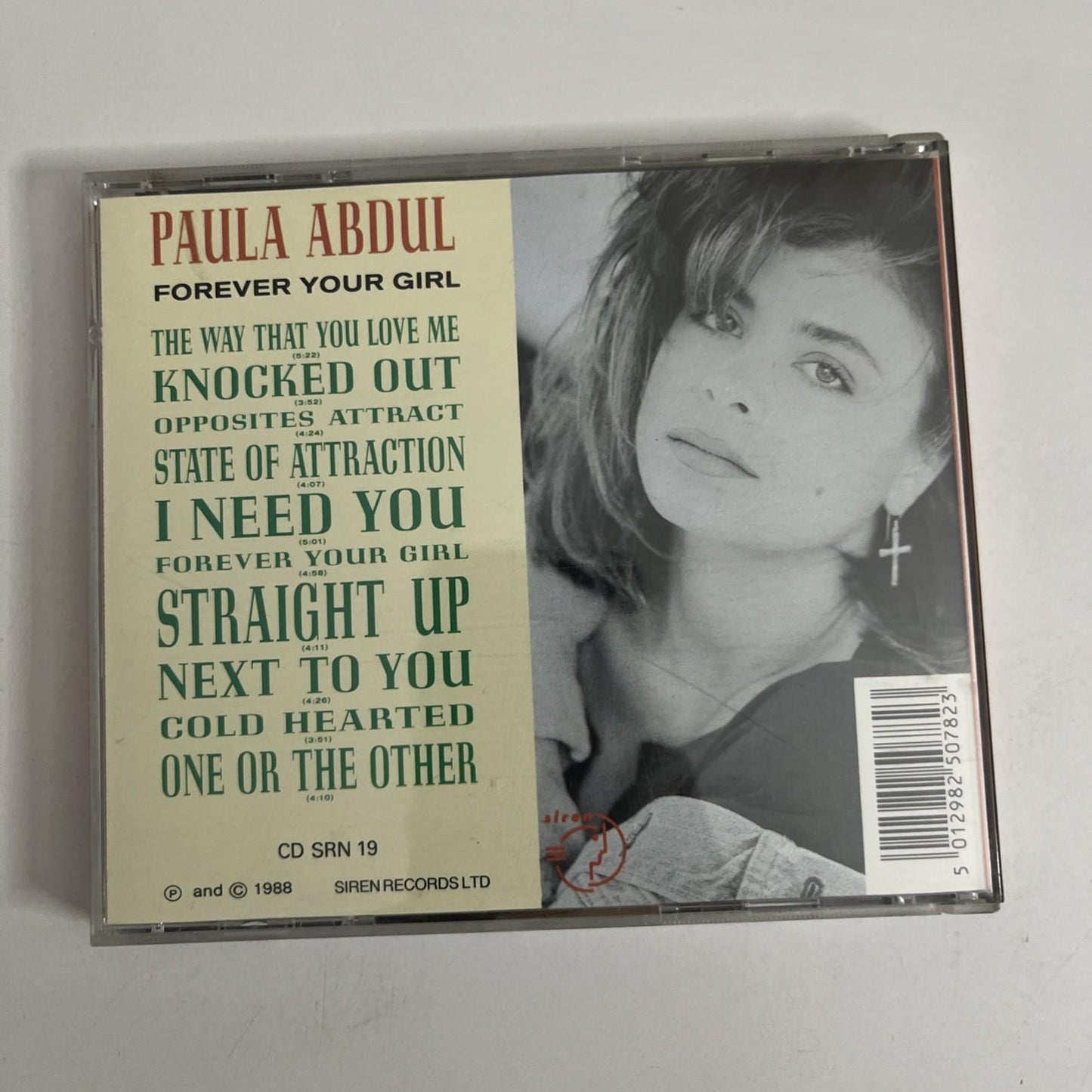 Paula Abdul – Forever Your Girl (CD, 1988) UK CD SRN 19