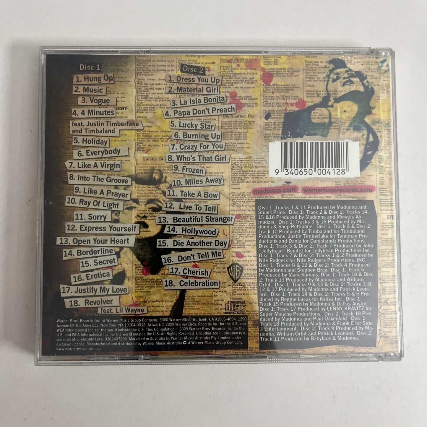 Madonna – Celebration (CD, 2009) Australia 2-Discs 9362497296