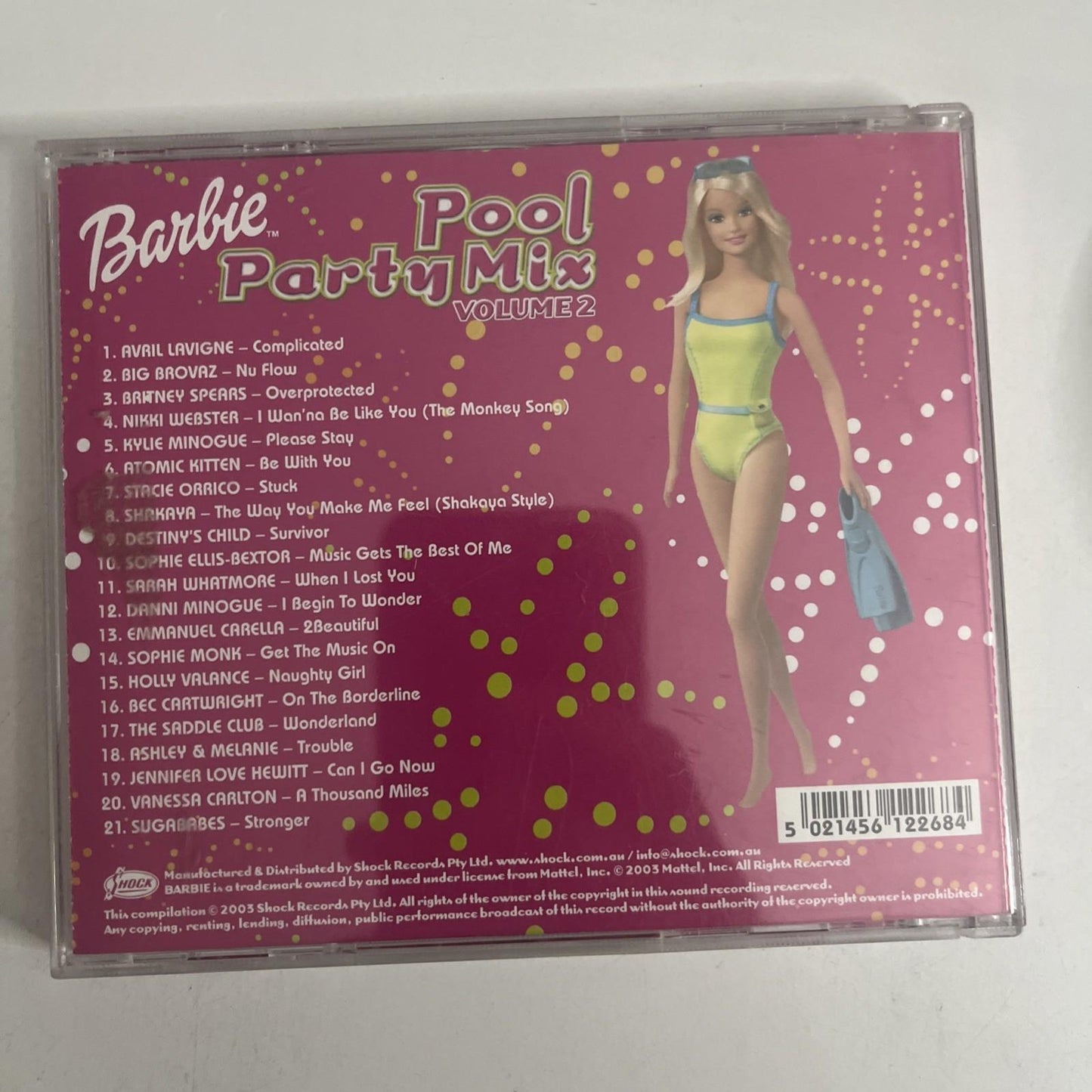 Various – Barbie Pool Party Mix Volume 2 (CD, 2003) Australia BARBIECD07
