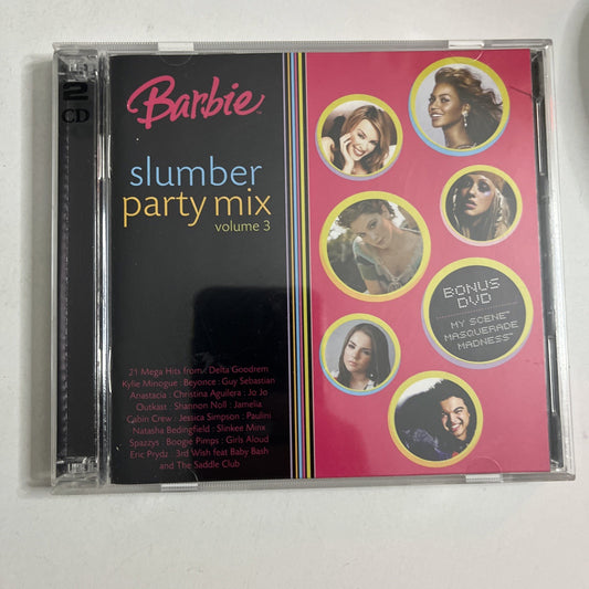 Barbie Slumber Party Mix Volume 3 (CD + DVD, 2005) Album 2-Discs
